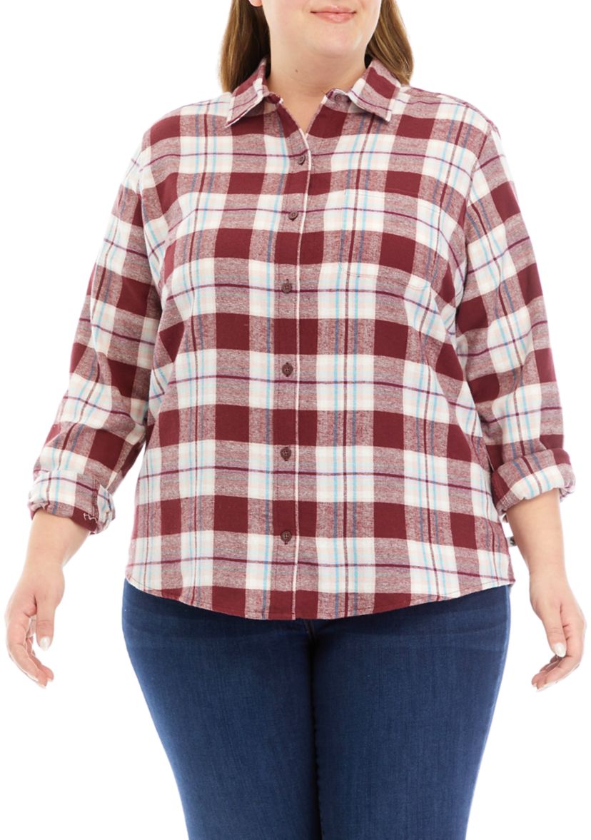 Plus Size Flannel Top