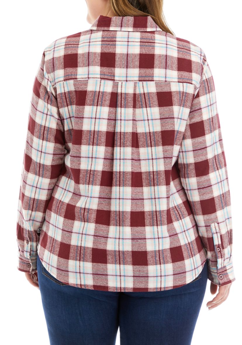 Plus Size Flannel Top