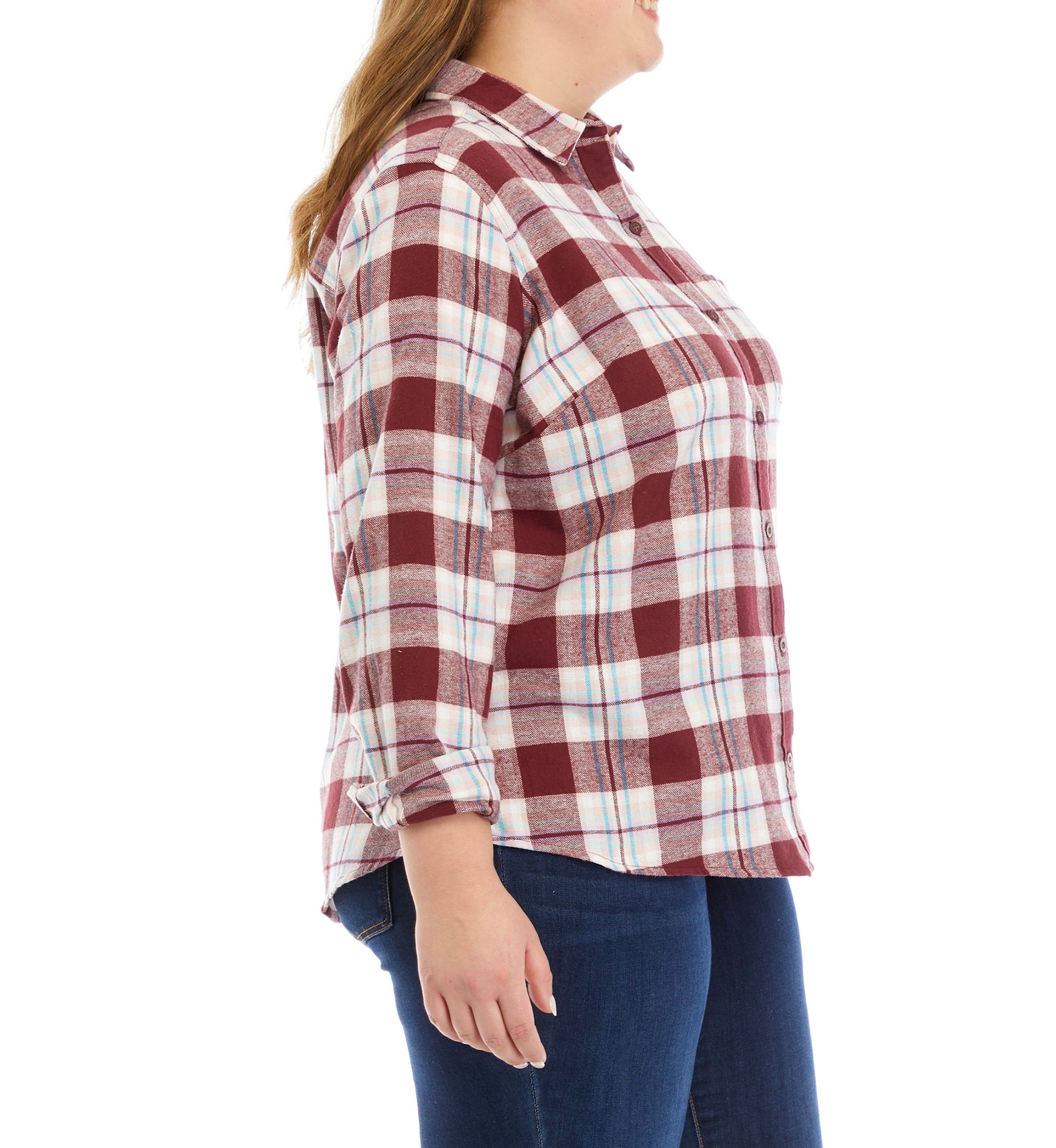 Plus Size Flannel Top