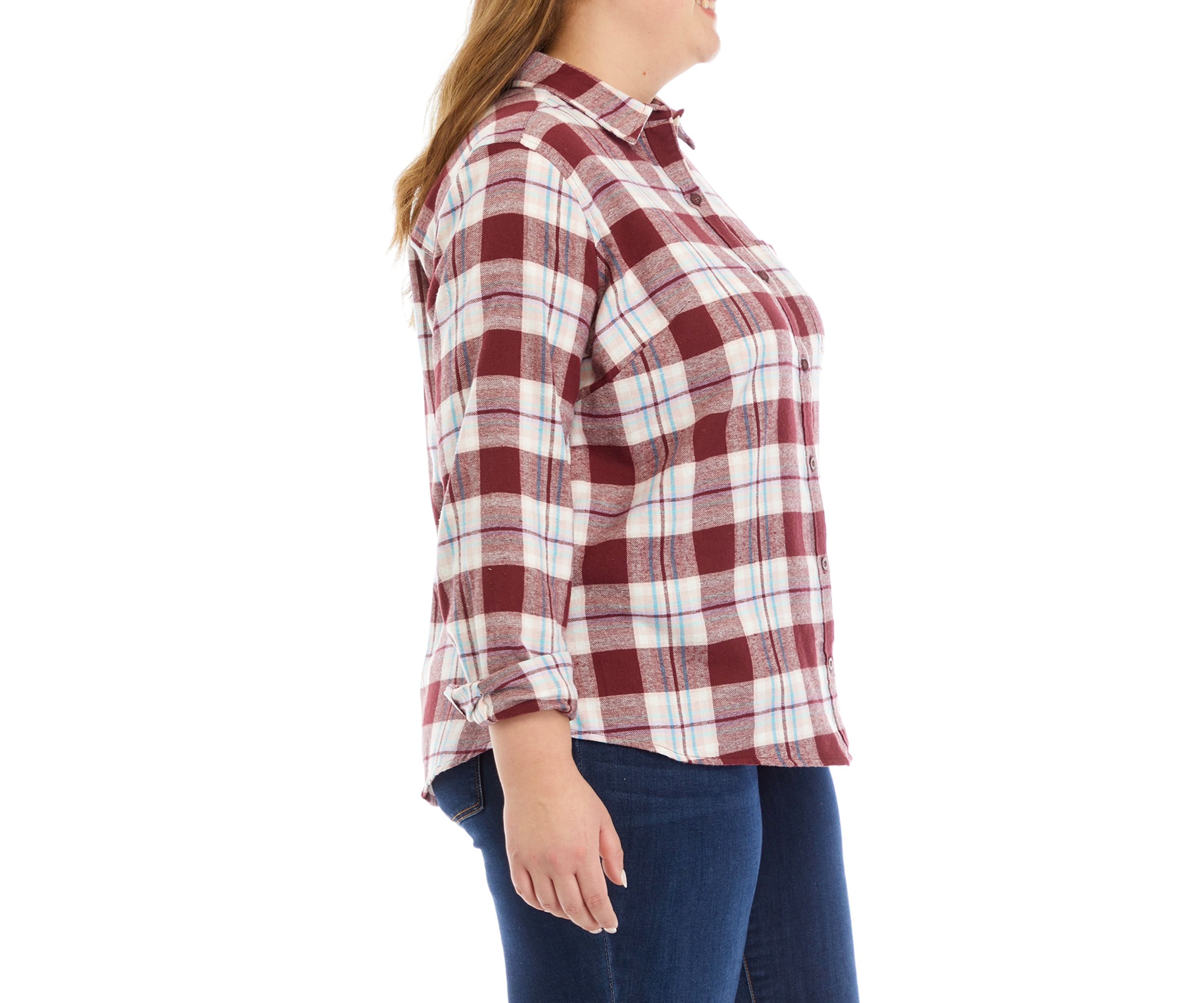 Plus Size Flannel Top