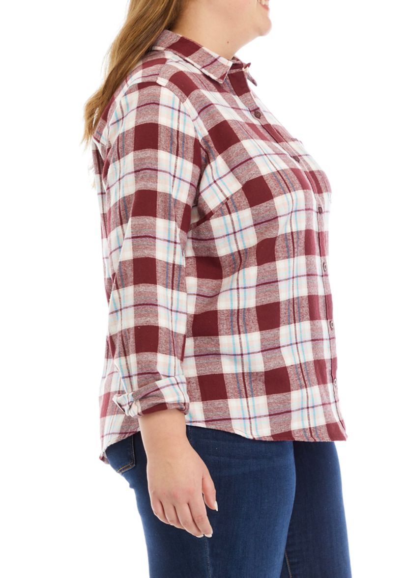 Plus Size Flannel Top