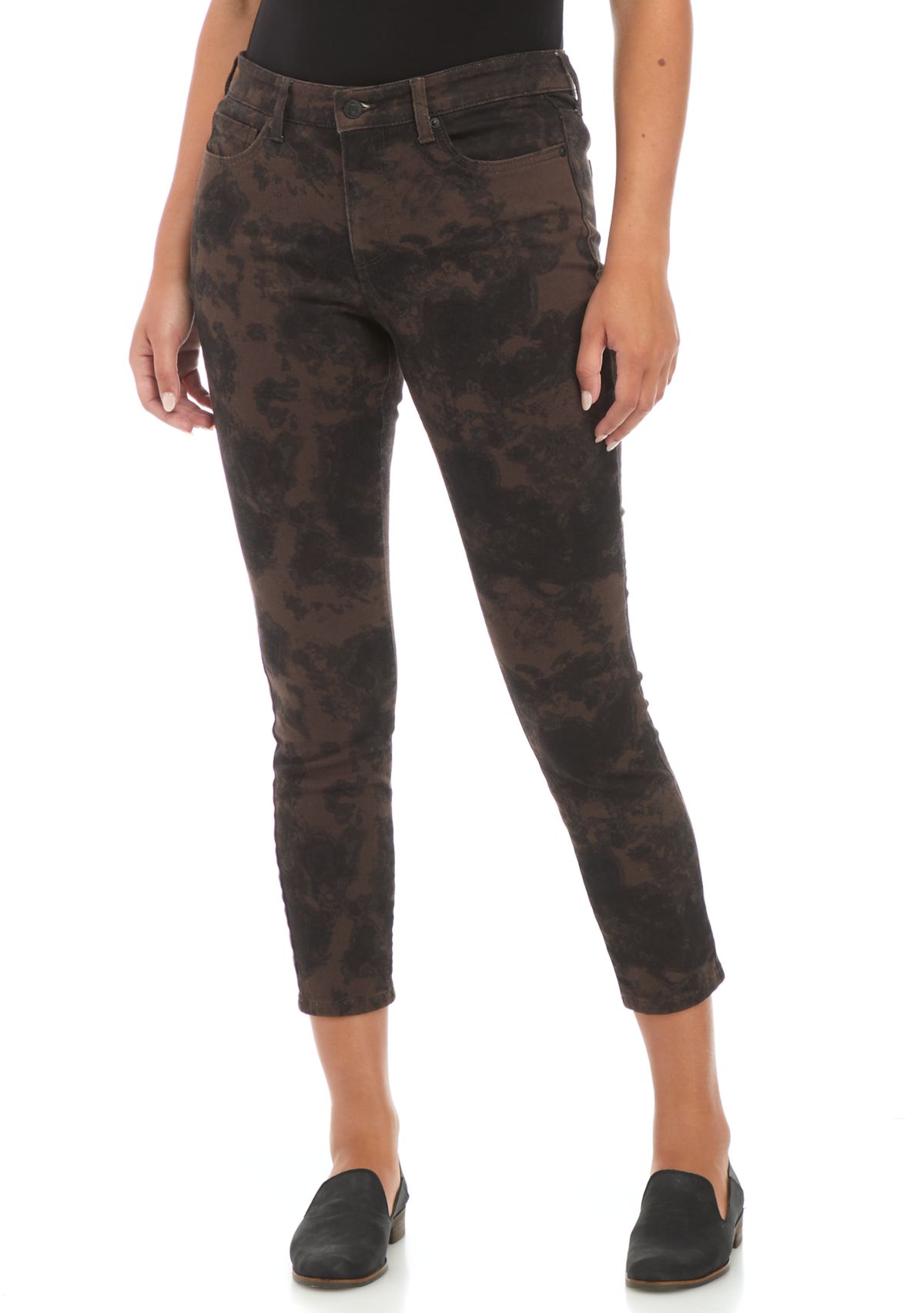 Womens Mid-Rise Skinny Ankle Jeans