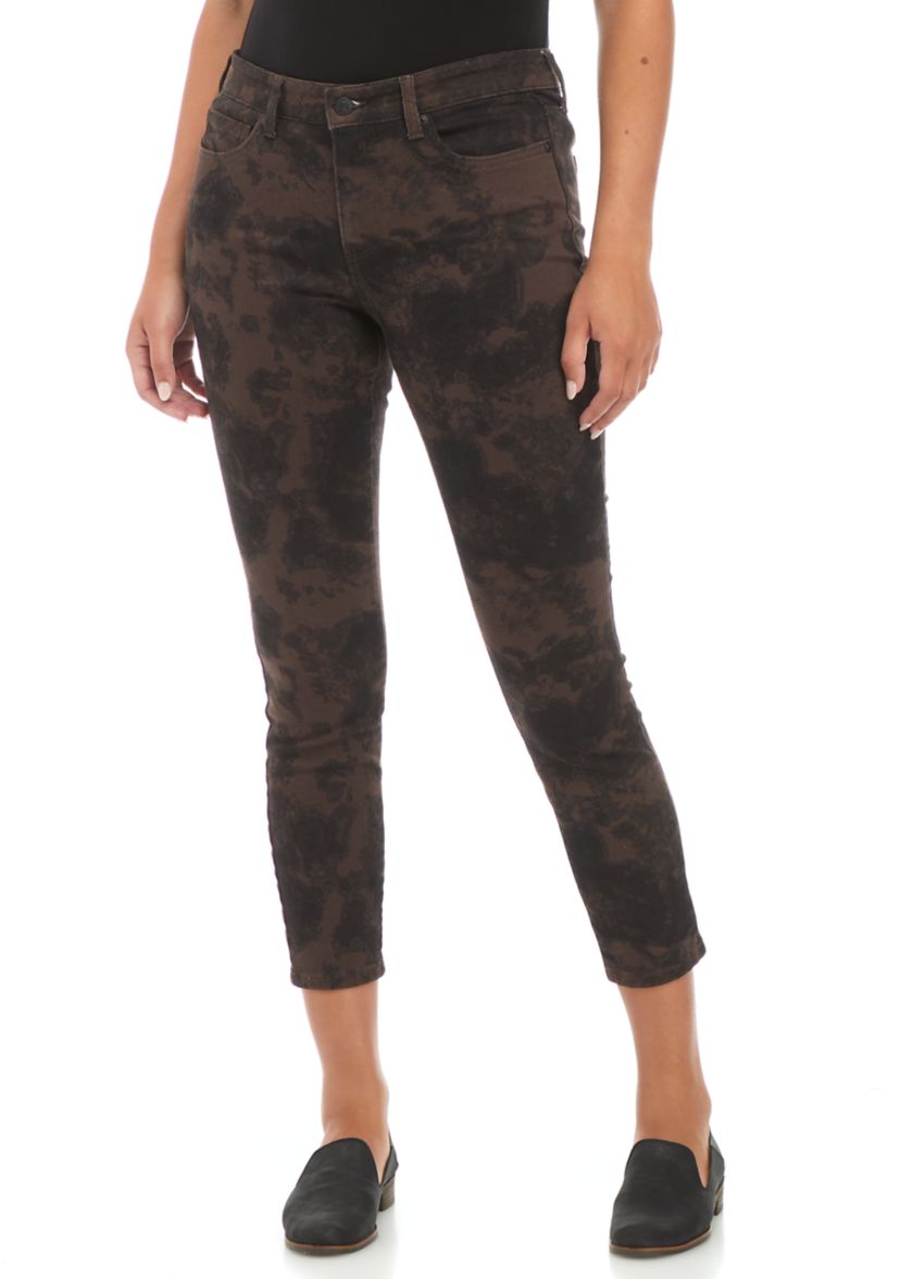 Womens Mid-Rise Skinny Ankle Jeans