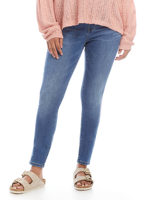 Womens Pull On Super Stretch Skinny Jeans 
