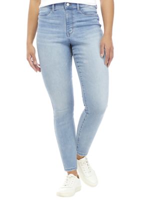 Wonderly Women's High Rise Pull On Skinny Jeans - Short Length | belk