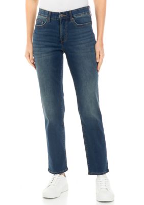 Wonderly Women's Mid Rise Straight Jeans - Short | belk