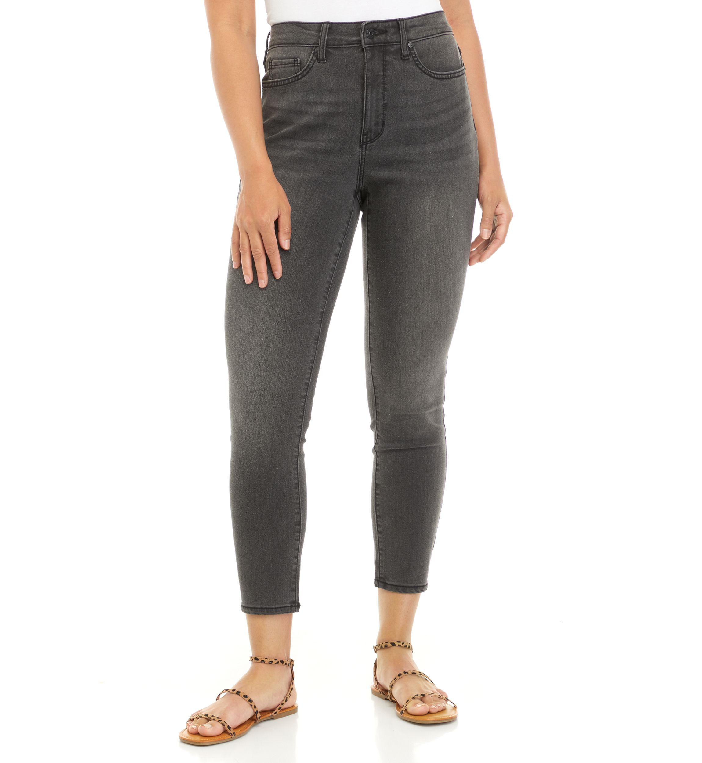 Womens High Rise Skinny Ankle Jeans 