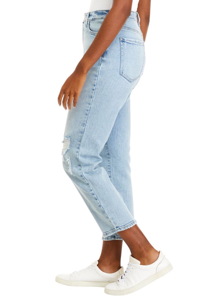 Womens Curvy Fit High Rise Vintage Straight Leg Jeans								