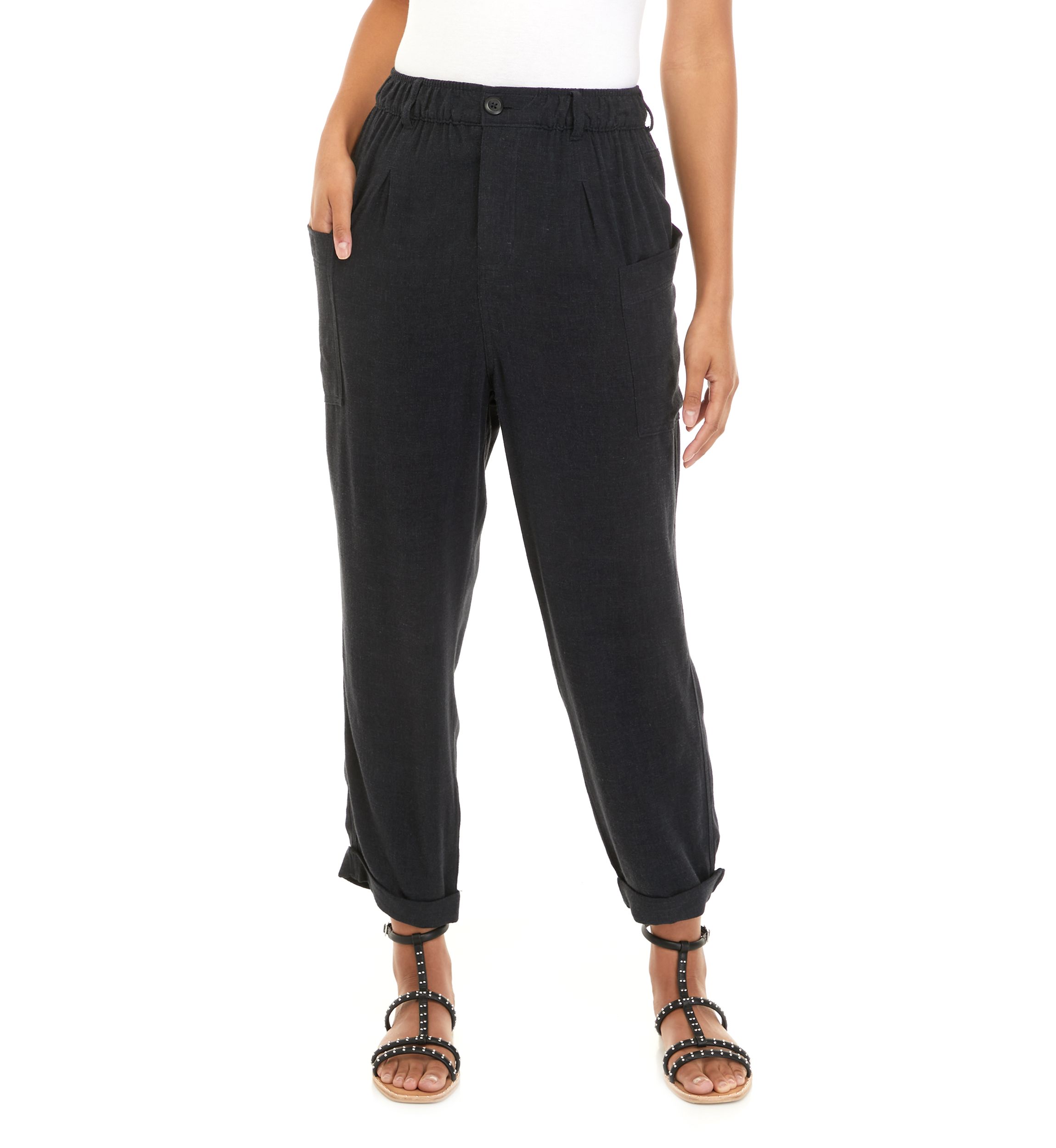 Drapey Twill Cargo Pants