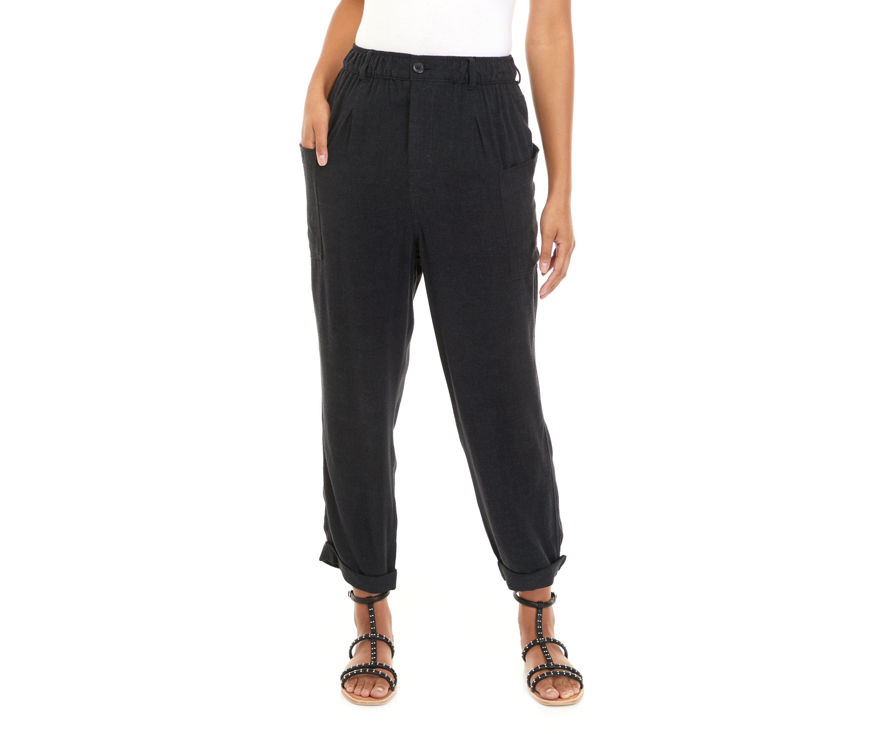 Drapey Twill Cargo Pants
