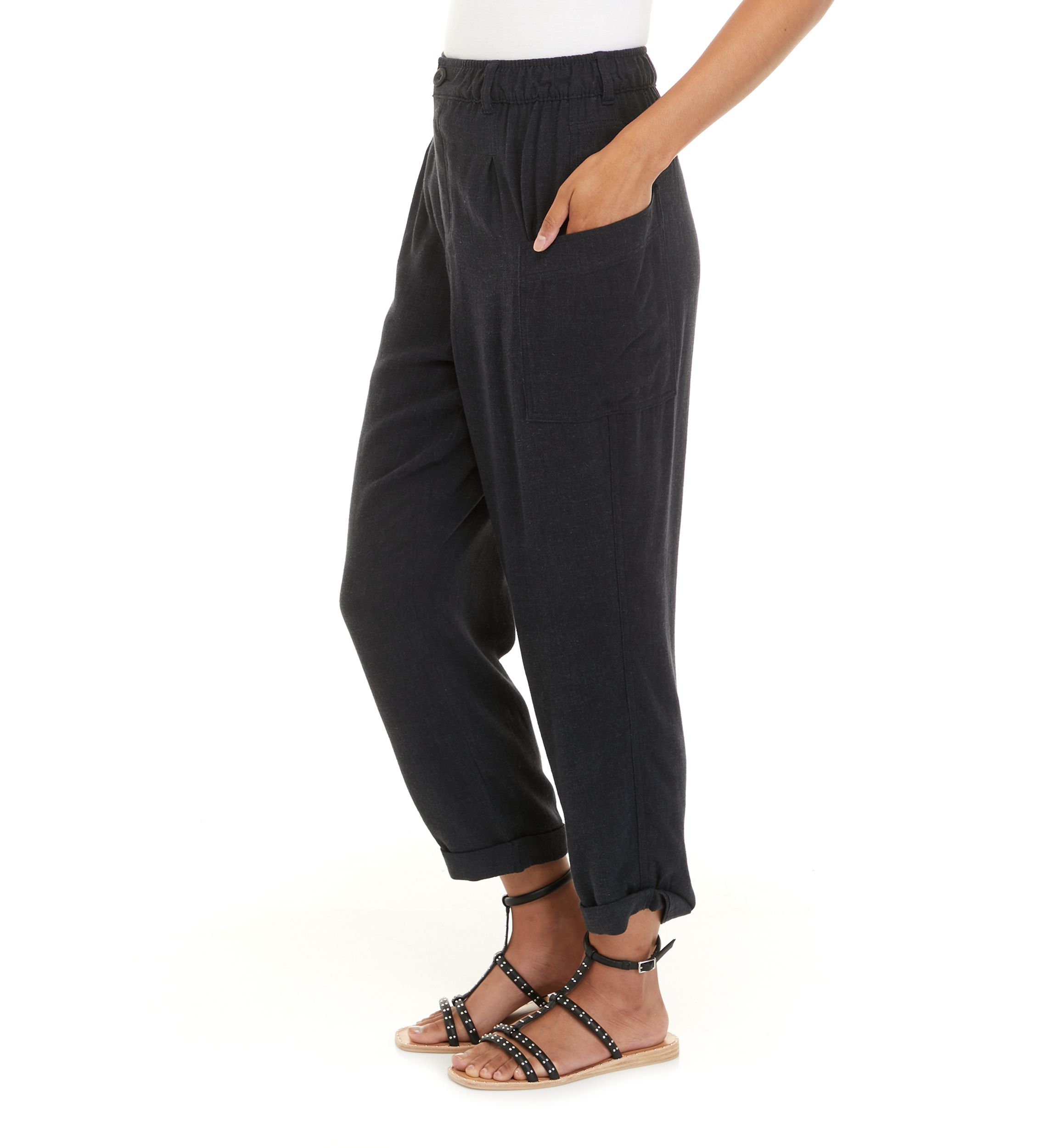 Drapey Twill Cargo Pants