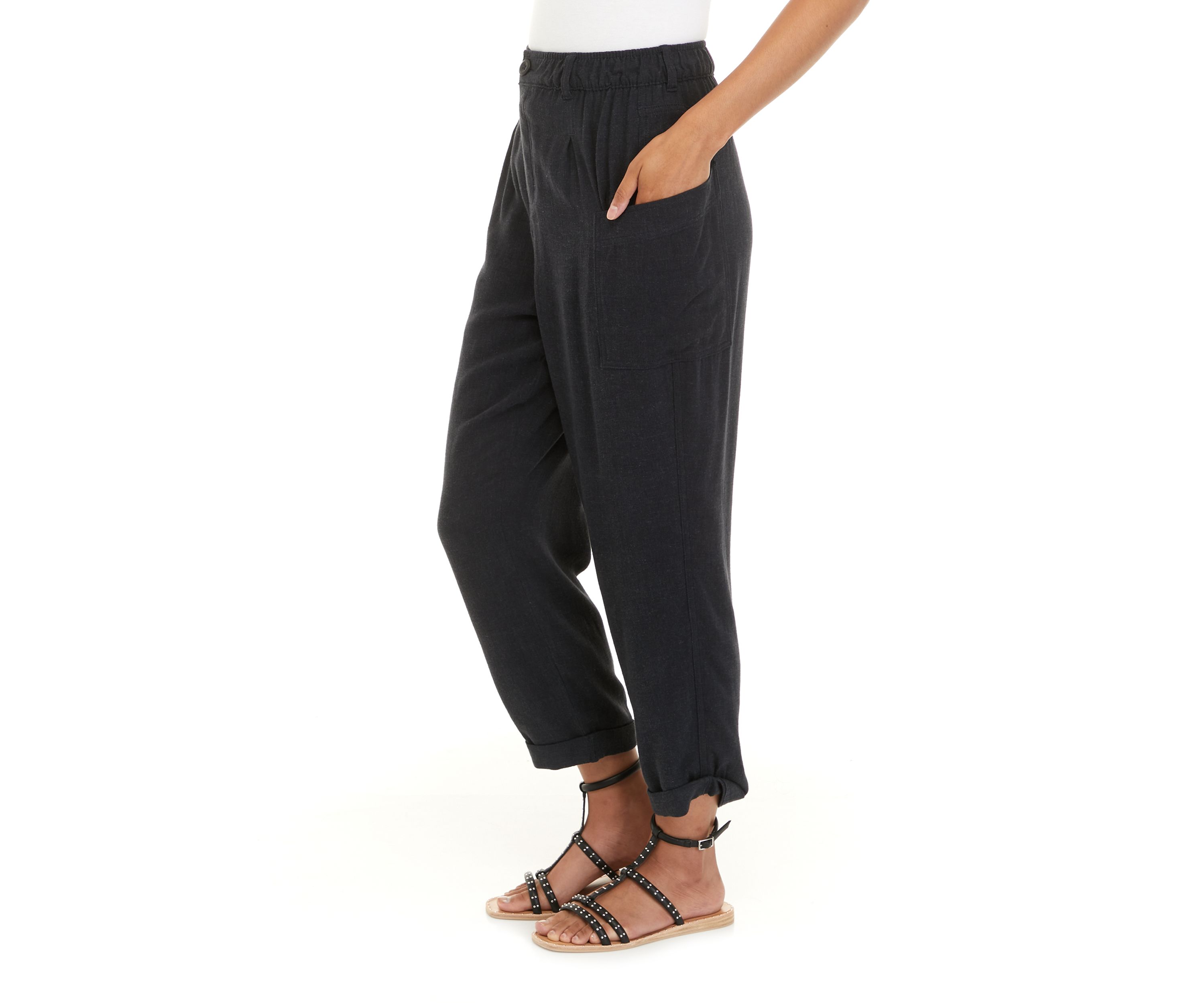 Drapey Twill Cargo Pants
