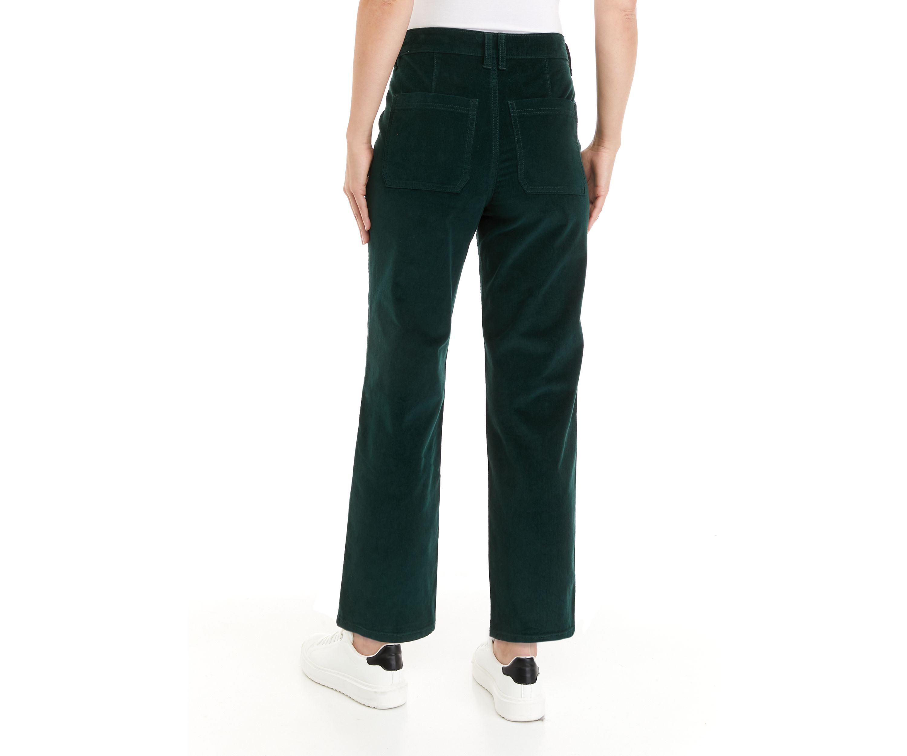 Womens High Rise Vintage Straight Corduroy Pants