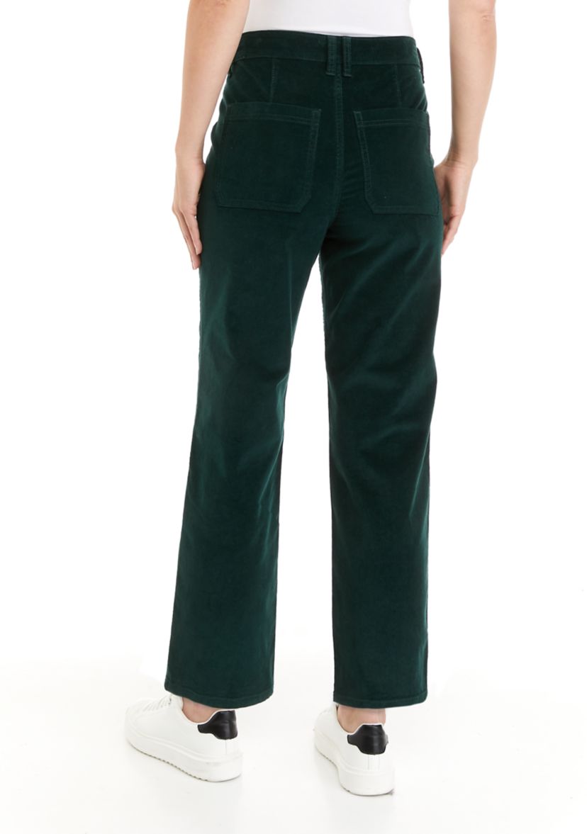 Womens High Rise Vintage Straight Corduroy Pants
