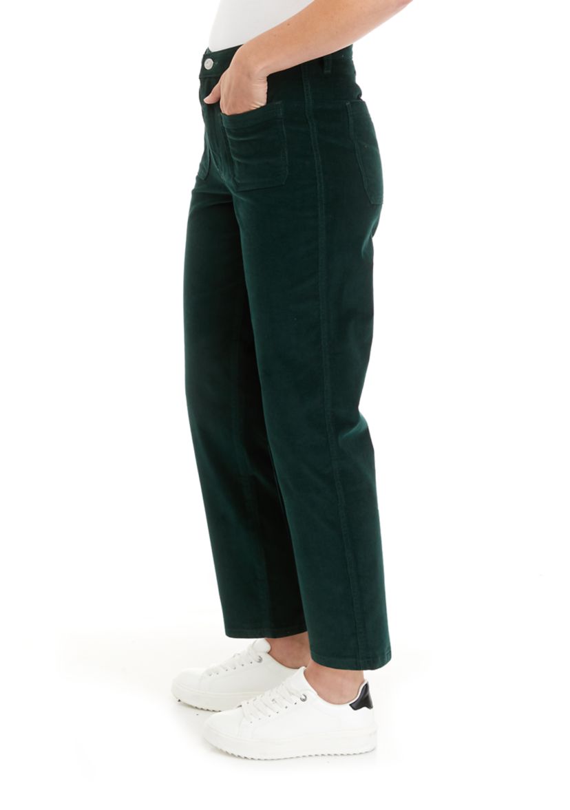 Womens High Rise Vintage Straight Corduroy Pants