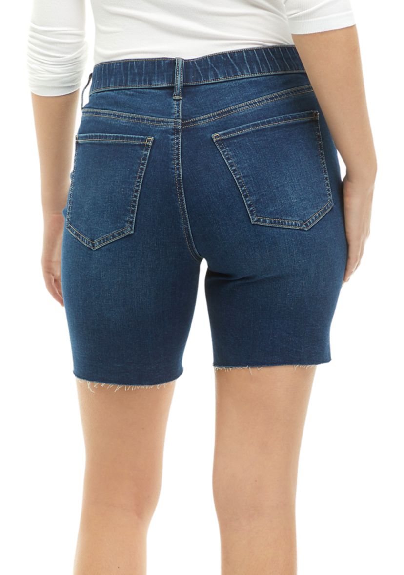 Womens High Rise Midi Shorts