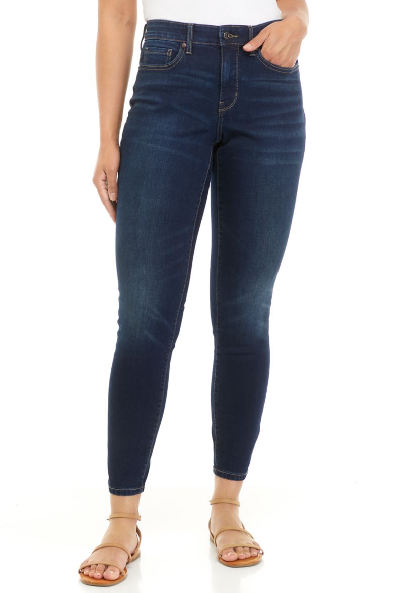 Womens Mid Rise Skinny Jeans 