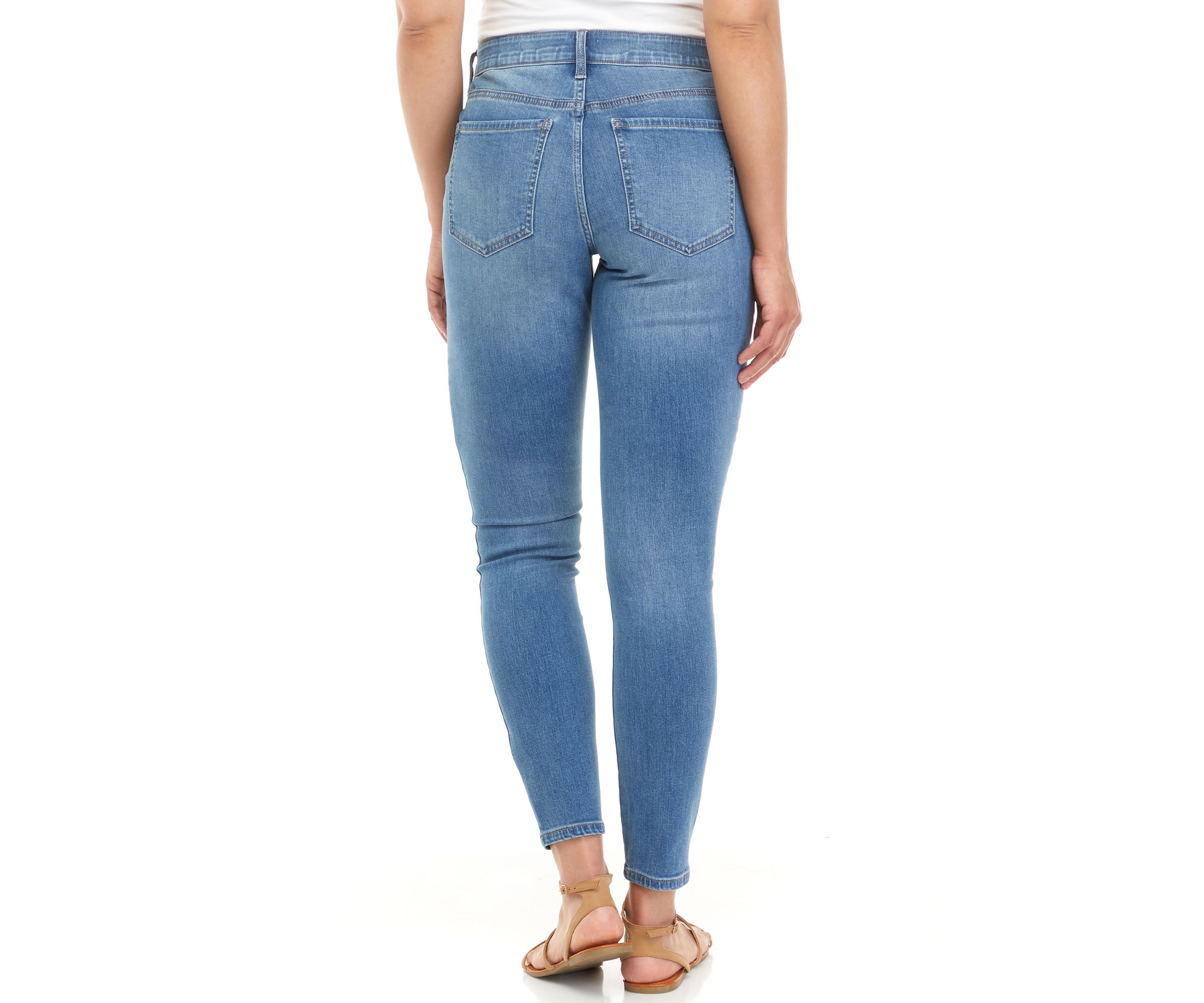 Womens Mid Rise Skinny Jeans 