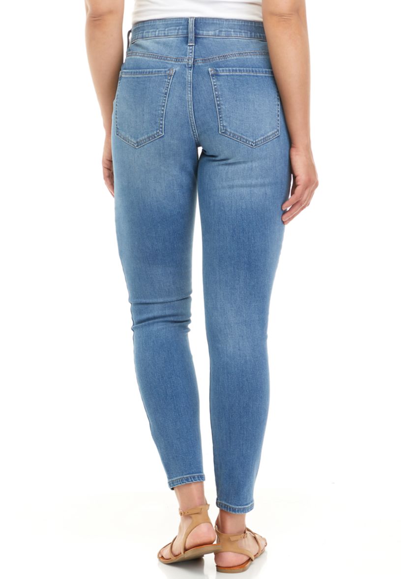 Womens Mid Rise Skinny Jeans 