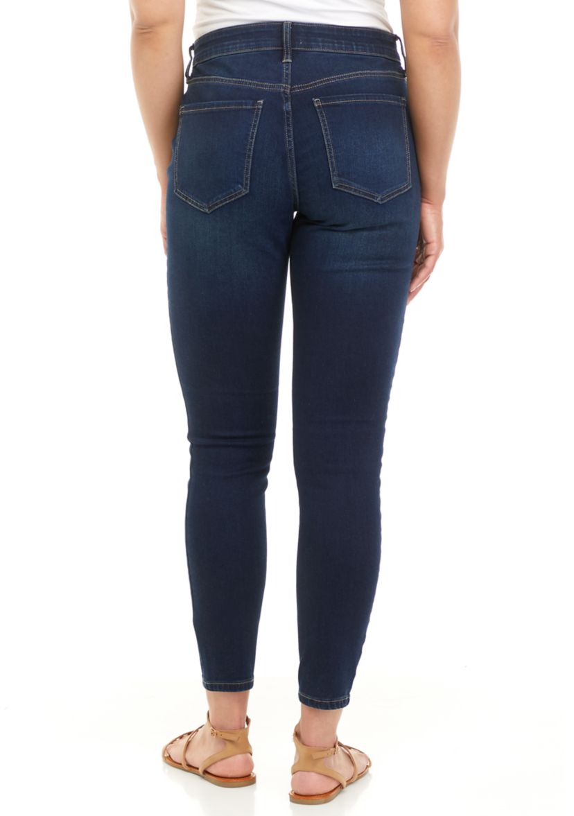 Womens Mid Rise Skinny Jeans 