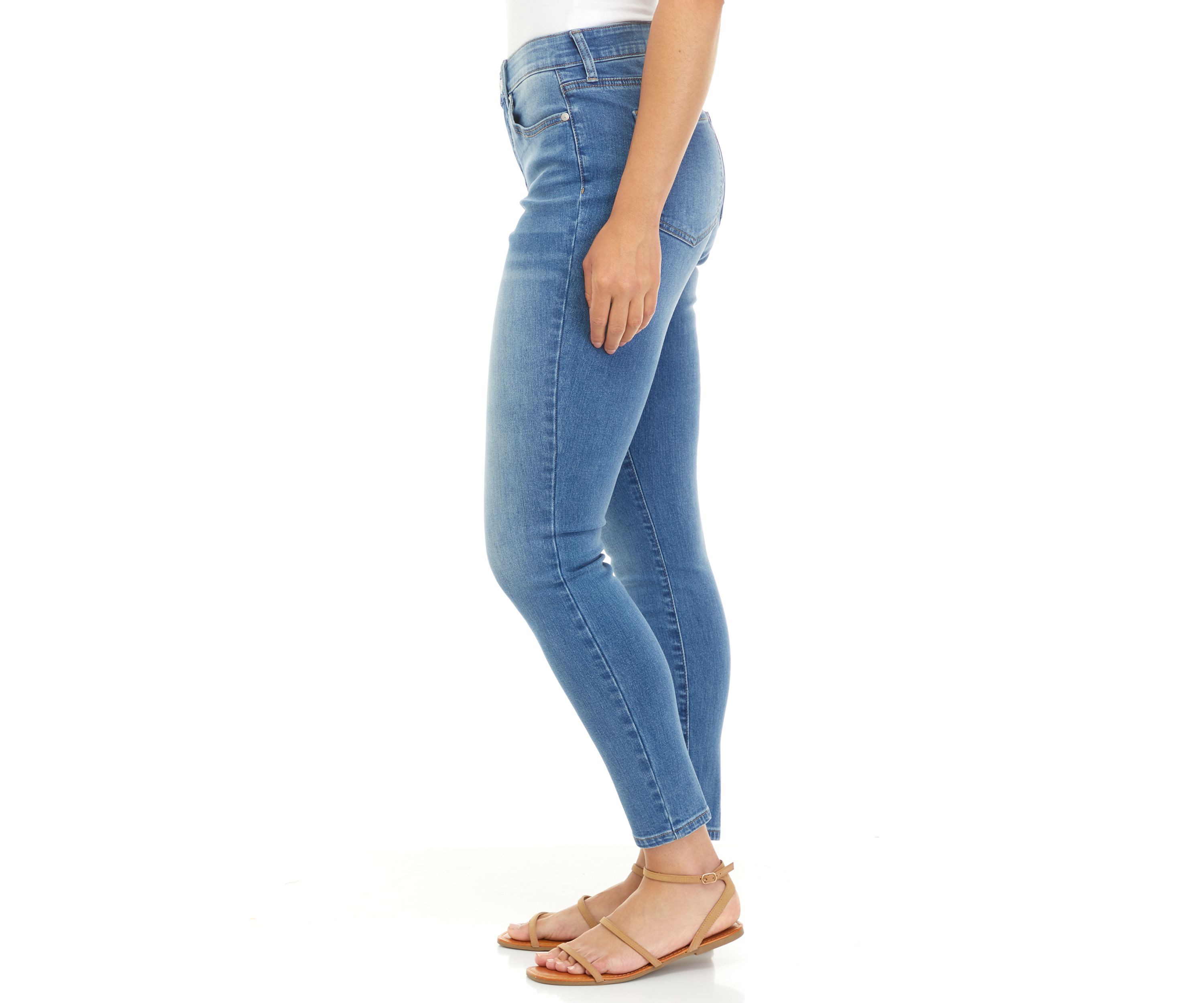 Womens Mid Rise Skinny Jeans 