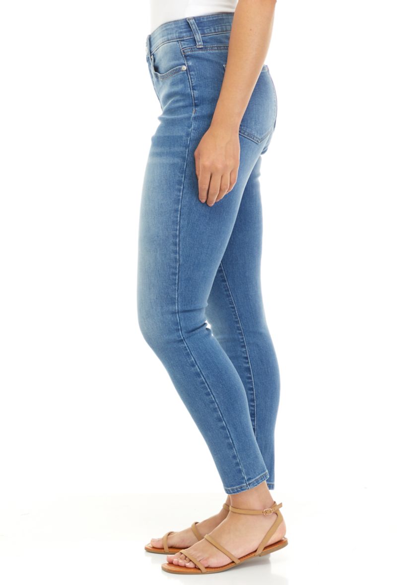 Womens Mid Rise Skinny Jeans 