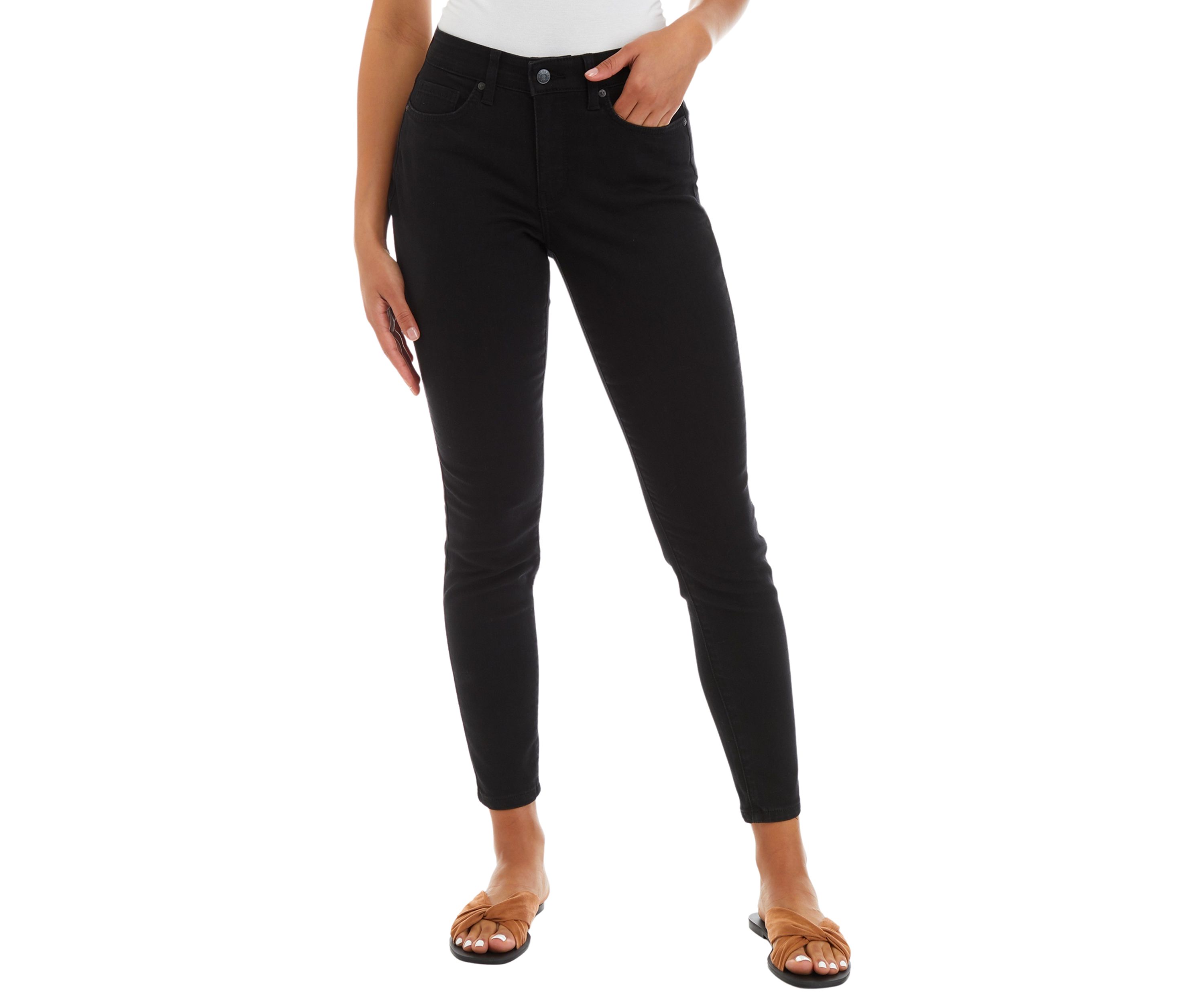 Womens Mid Rise Skinny Jeans