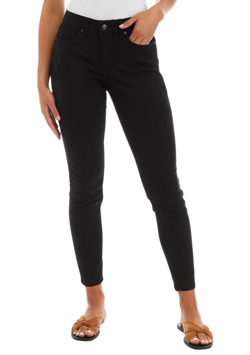 Womens Mid Rise Skinny Jeans