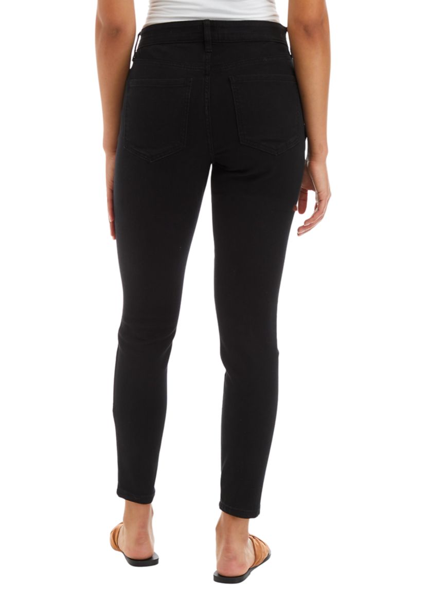 Womens Mid Rise Skinny Jeans