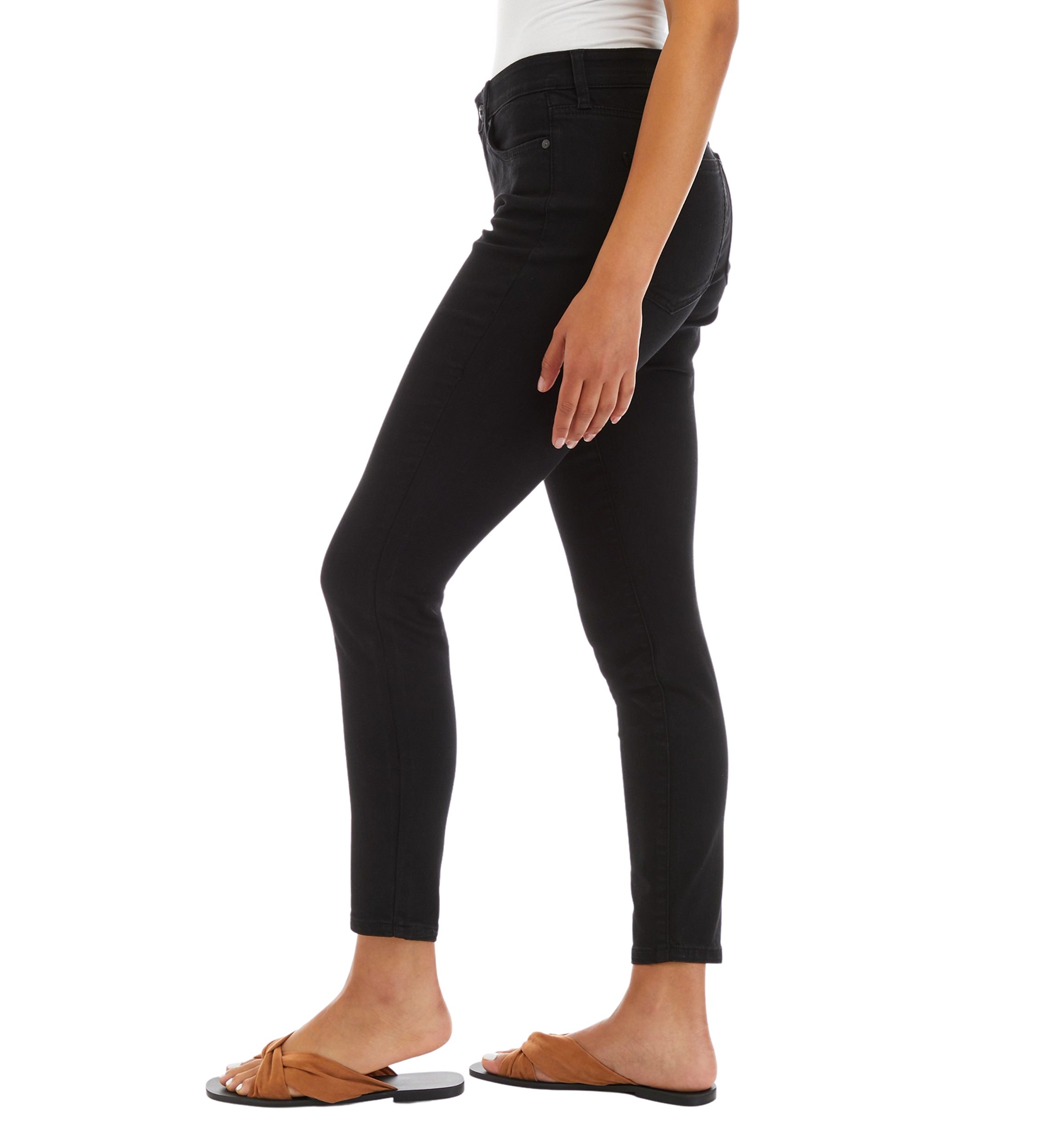 Womens Mid Rise Skinny Jeans