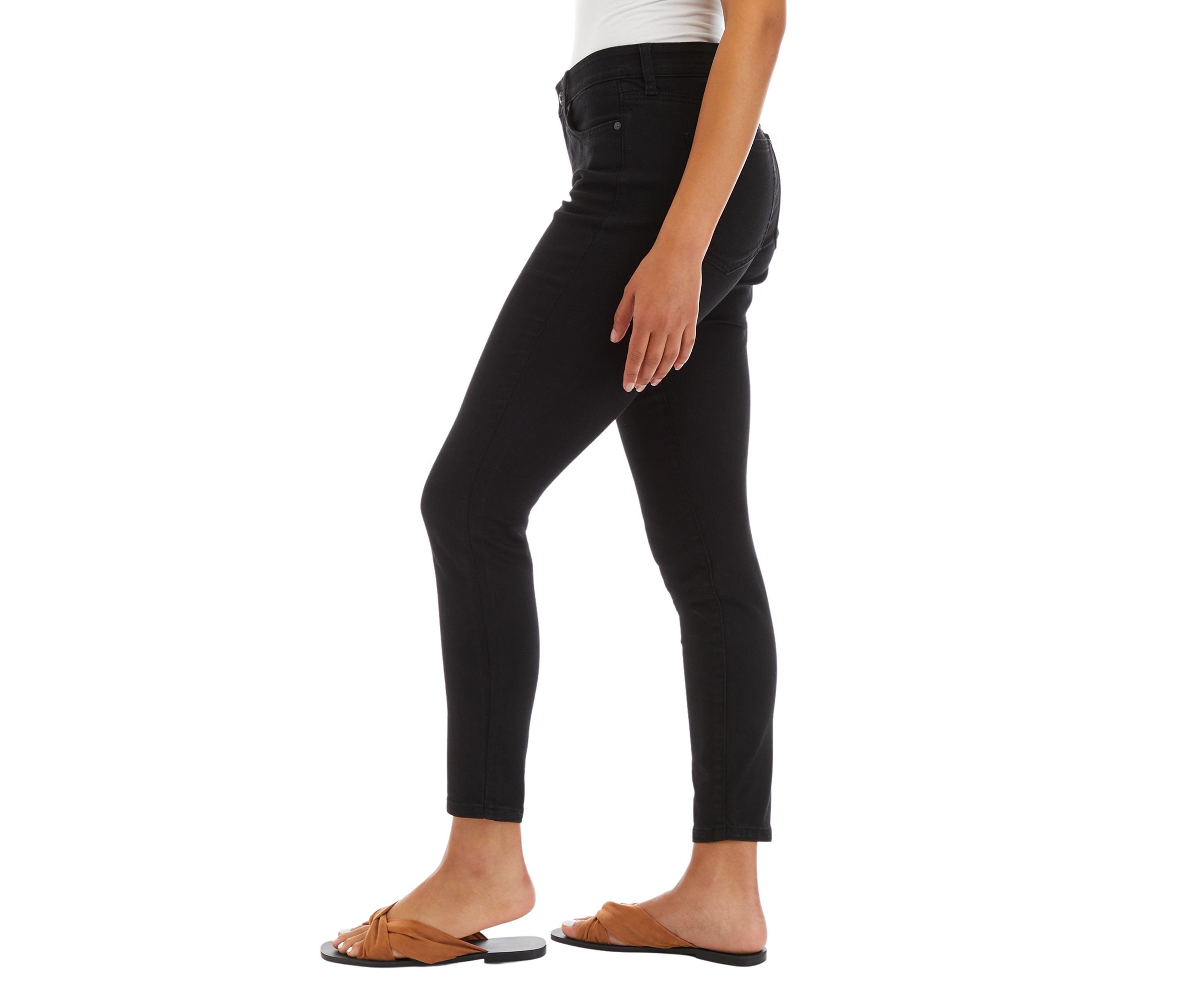 Womens Mid Rise Skinny Jeans