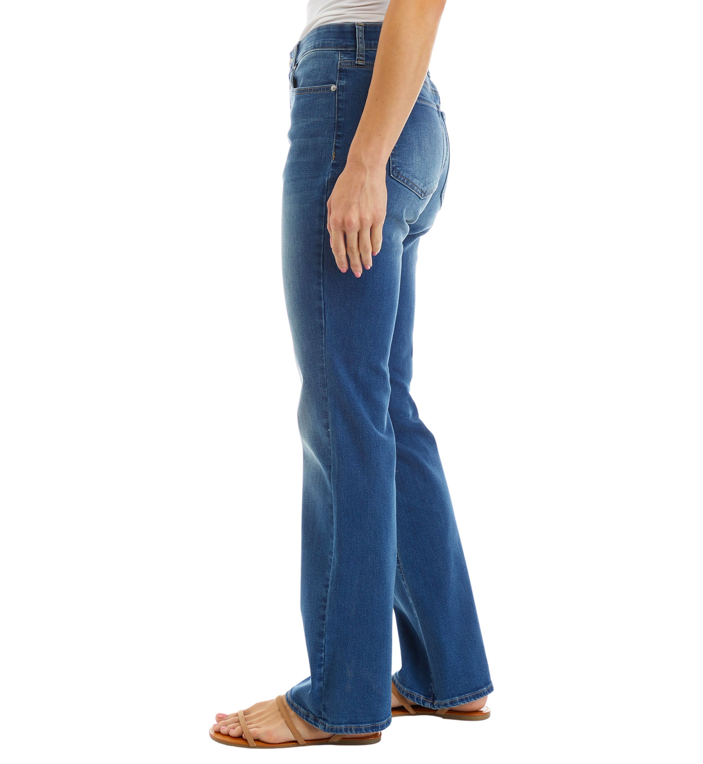   Womens Mid Rise Bootcut Jeans 