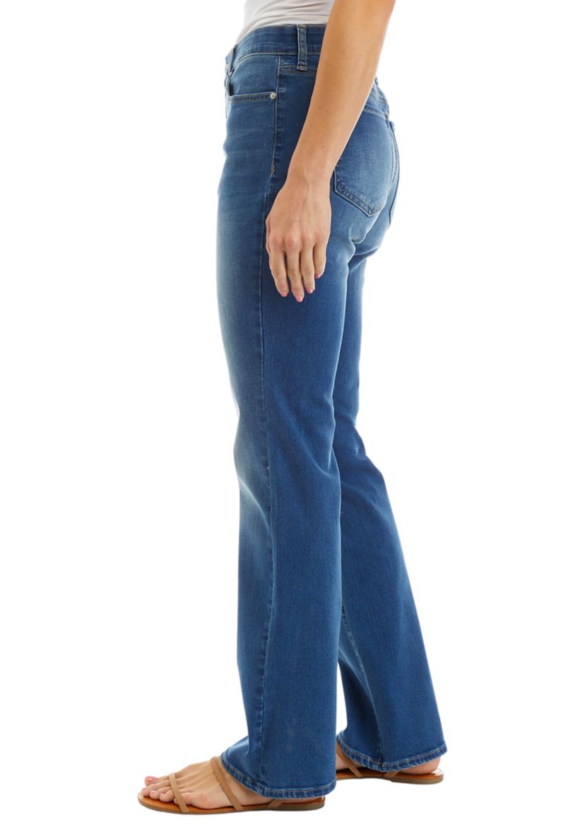   Womens Mid Rise Bootcut Jeans 