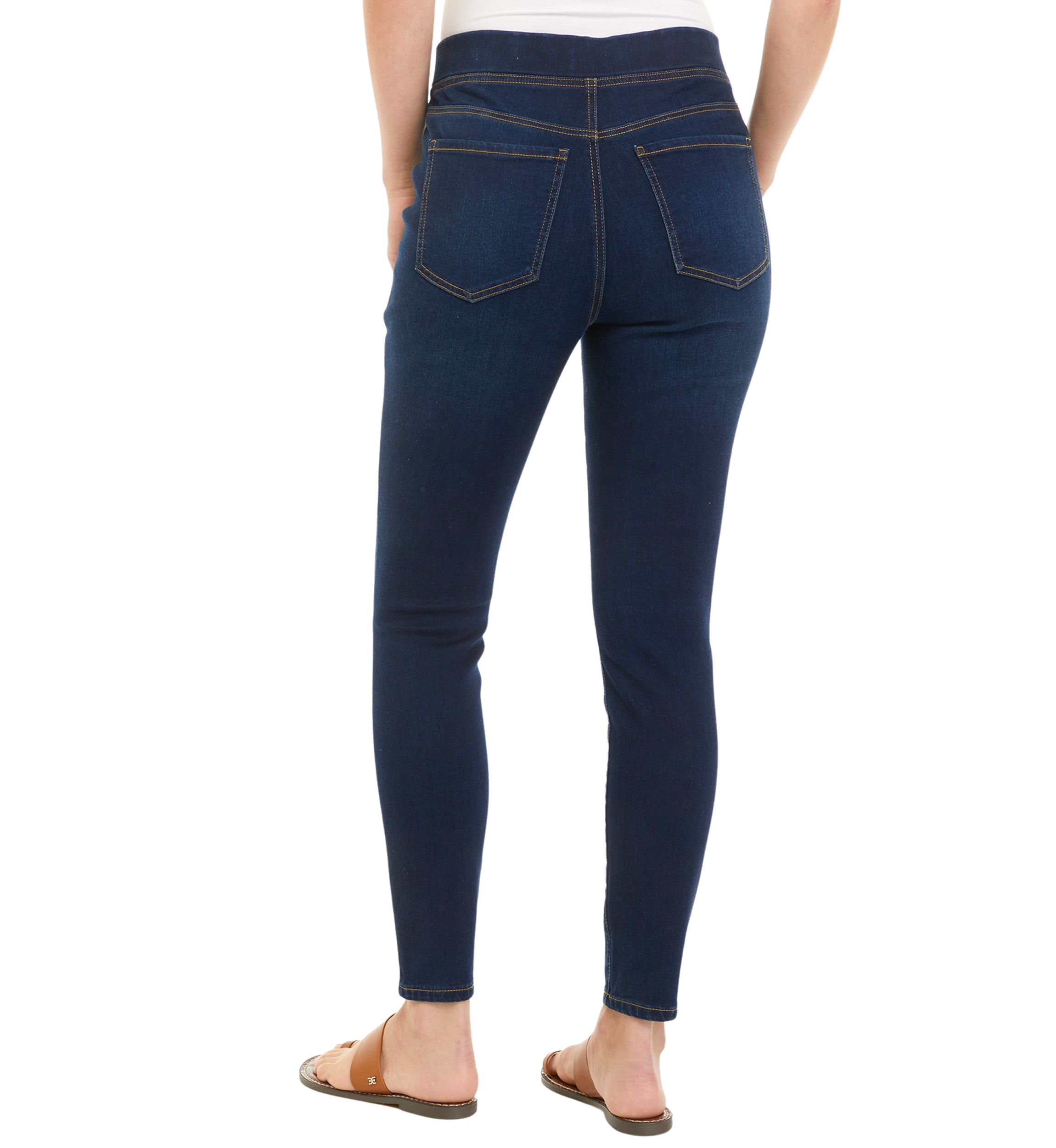 Womens High Rise Pull On Skinny Jeans 