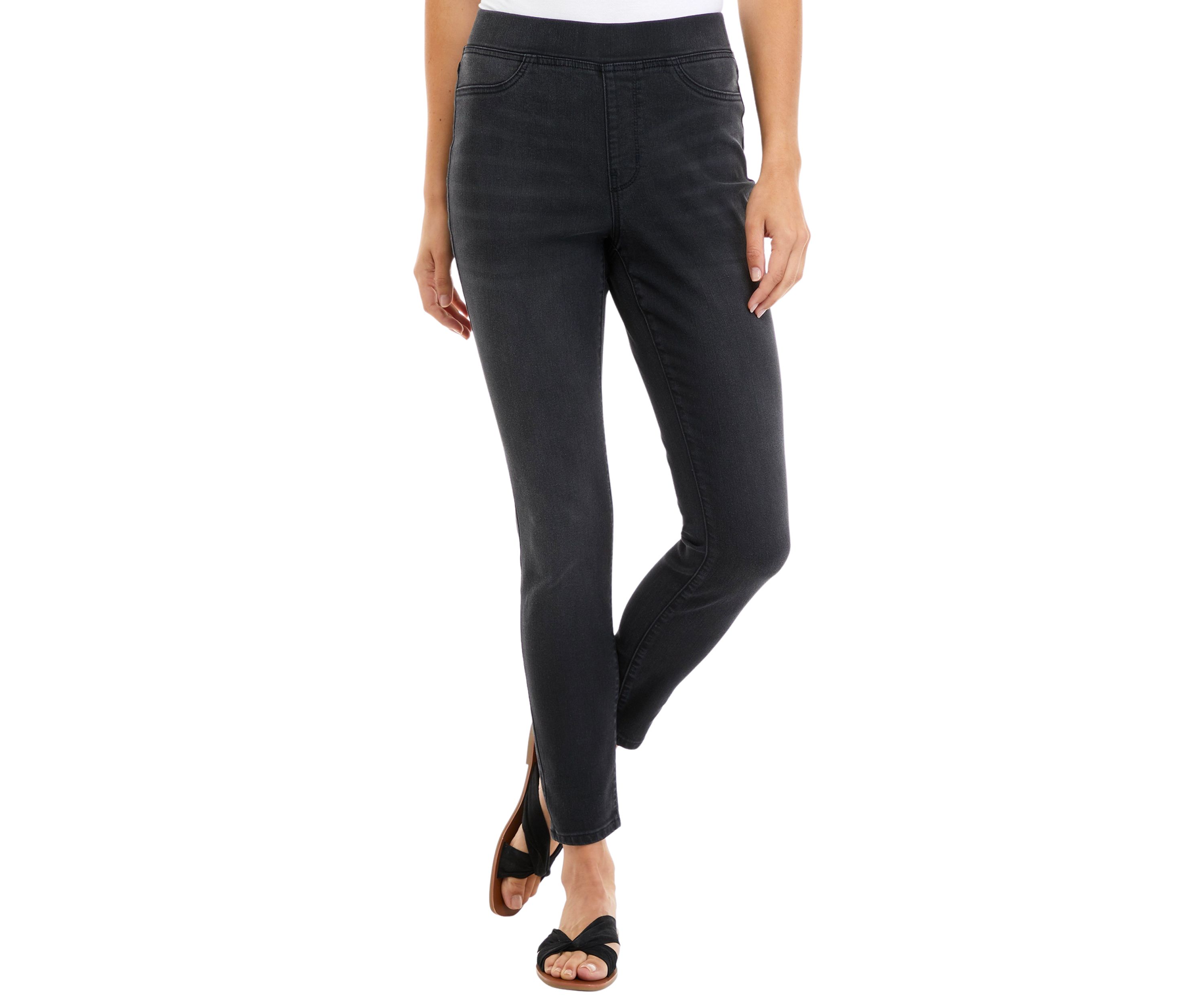Womens High Rise Pull On Skinny Jeans 