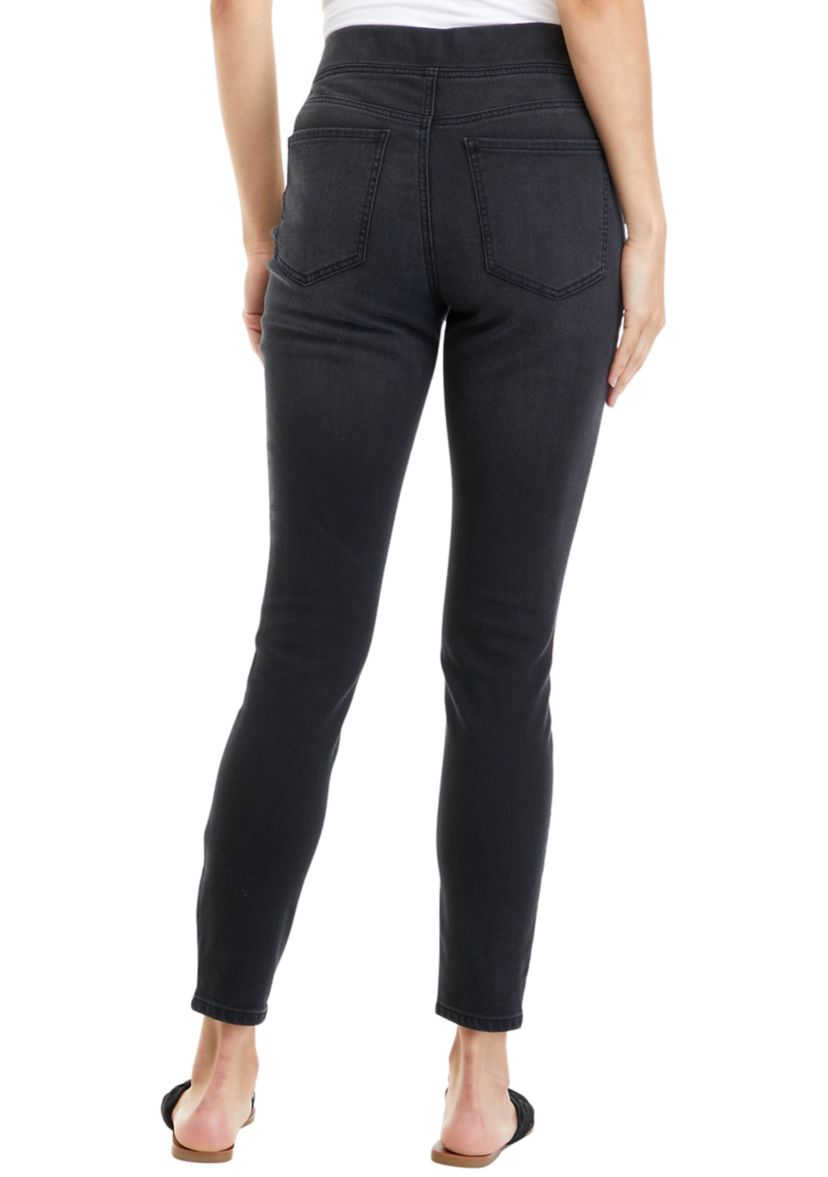 Womens High Rise Pull On Skinny Jeans 