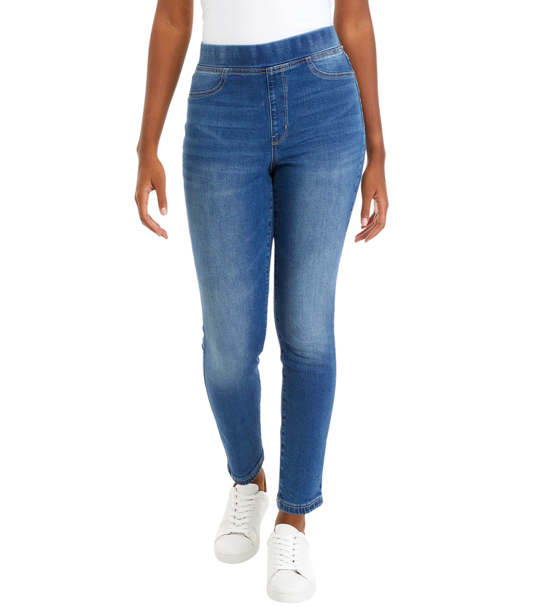 Womens Pull On Super Skinny Jeans - Short