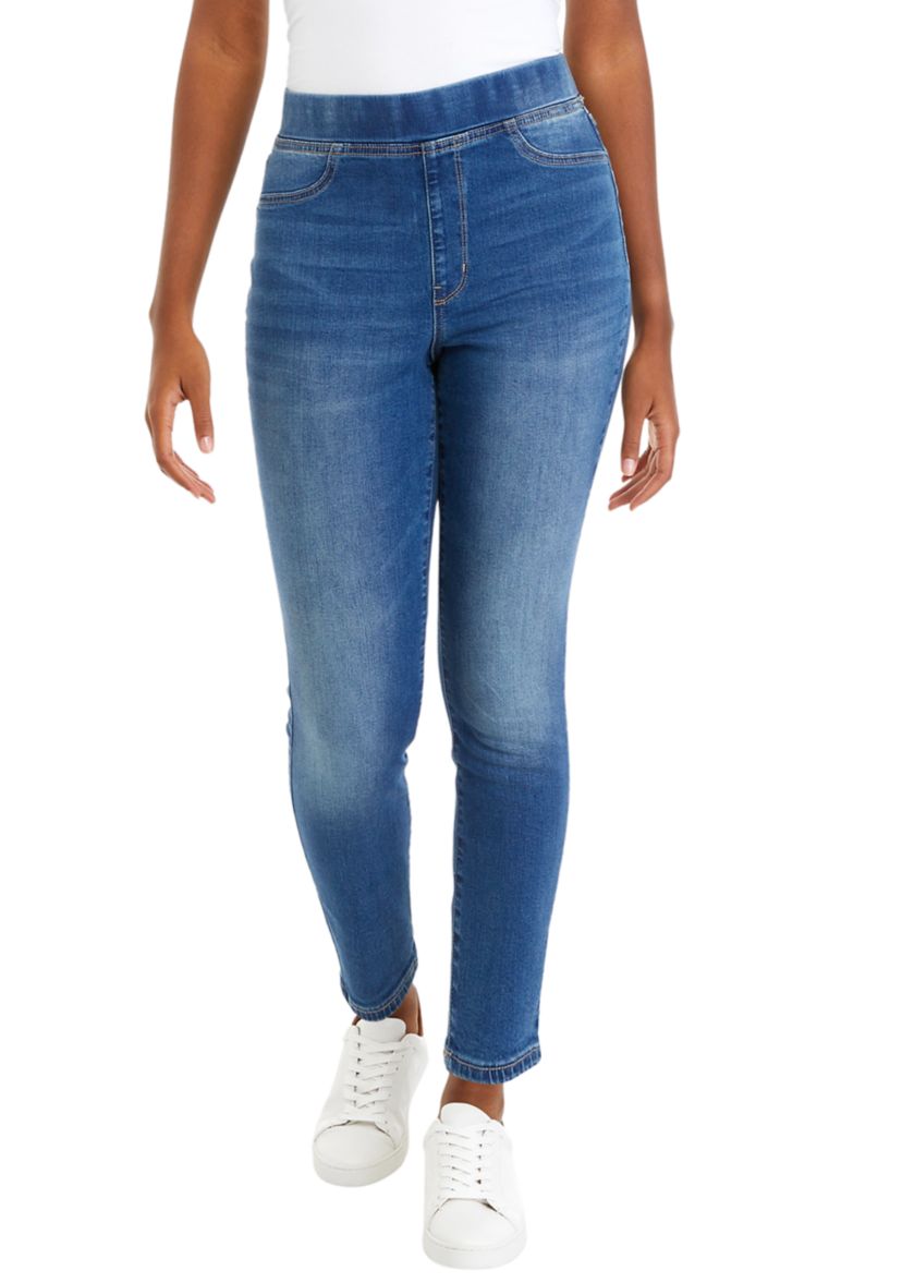 Womens Pull On Super Skinny Jeans - Short