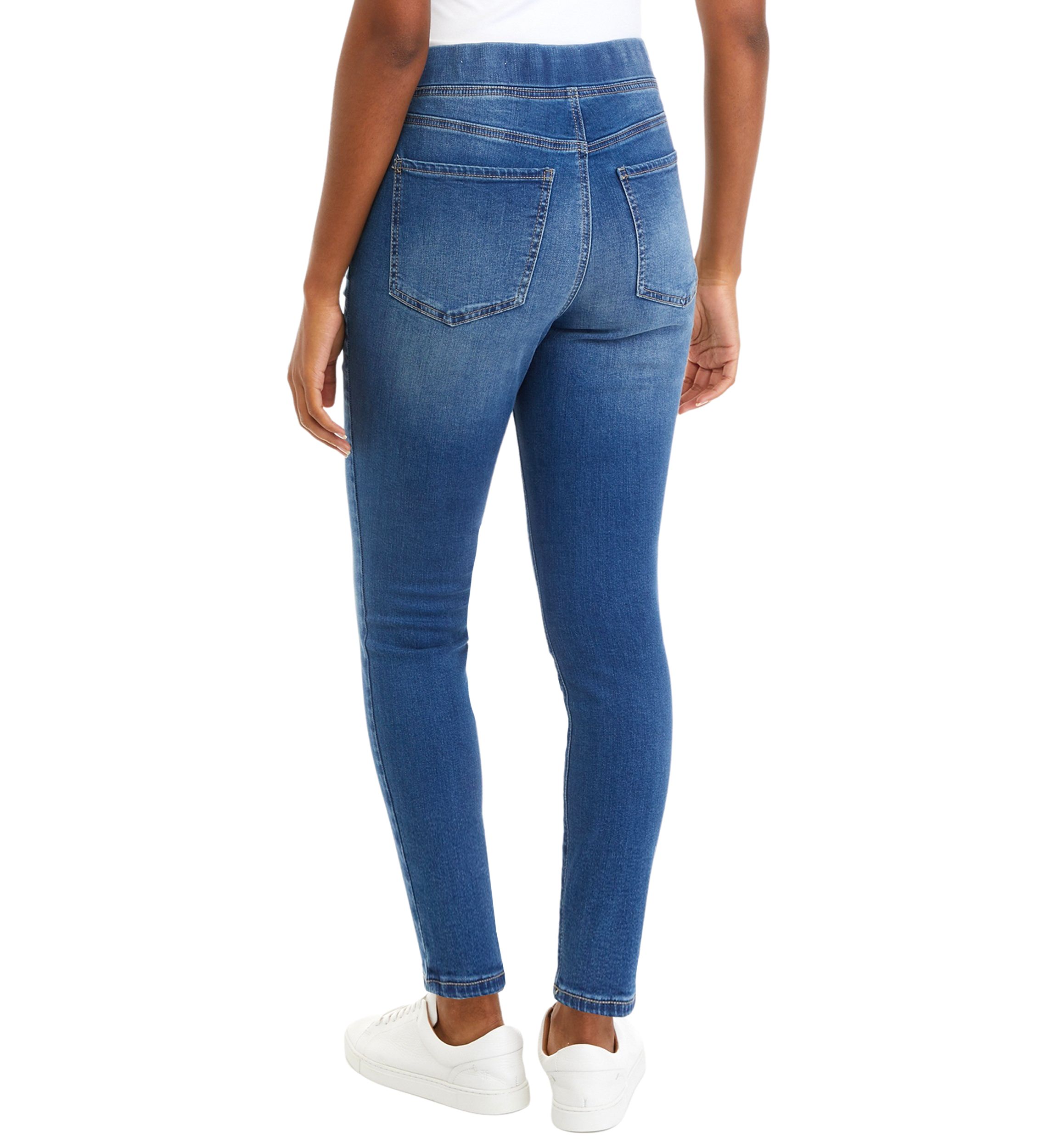 Womens Pull On Super Skinny Jeans - Short