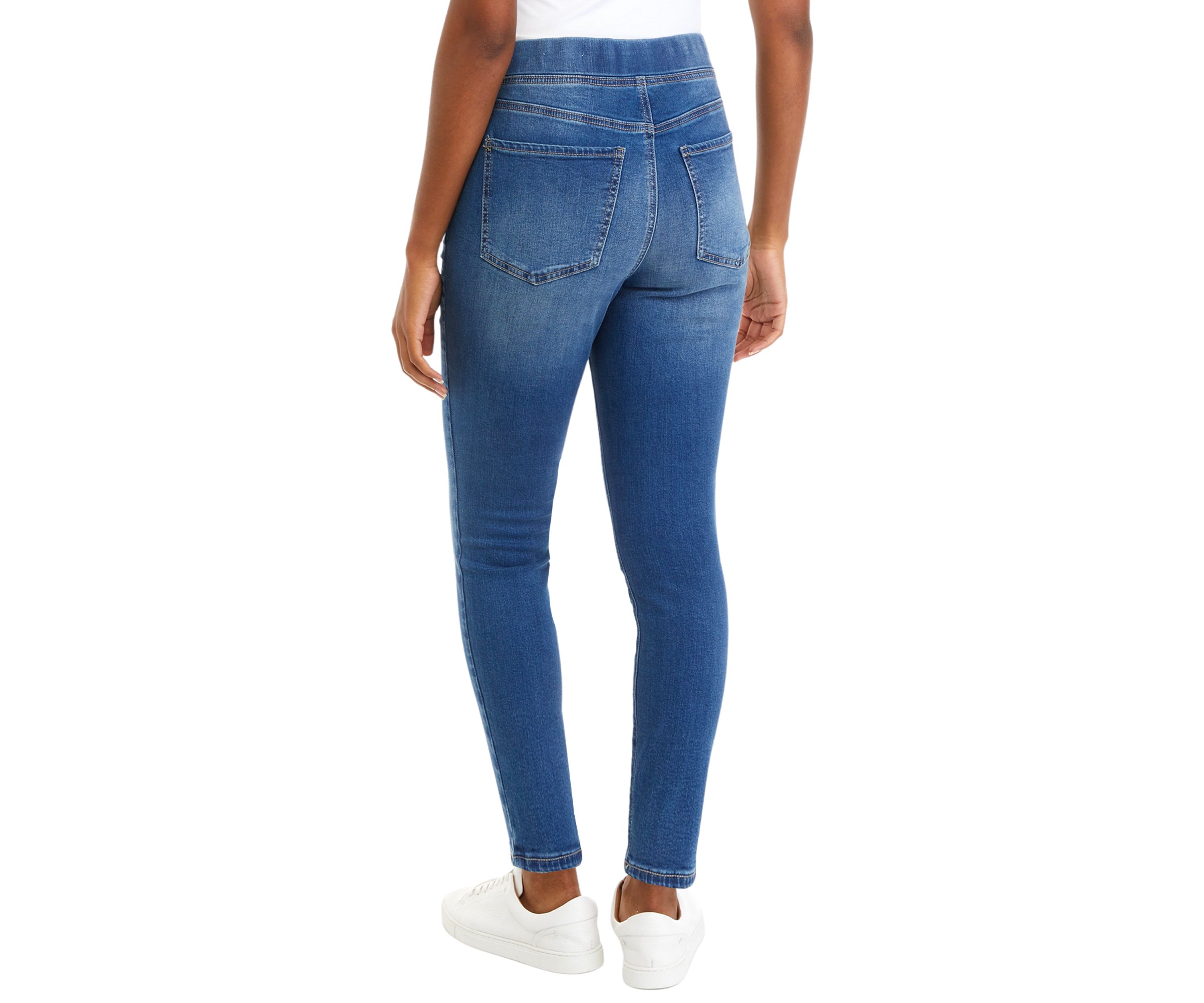 Womens Pull On Super Skinny Jeans - Short