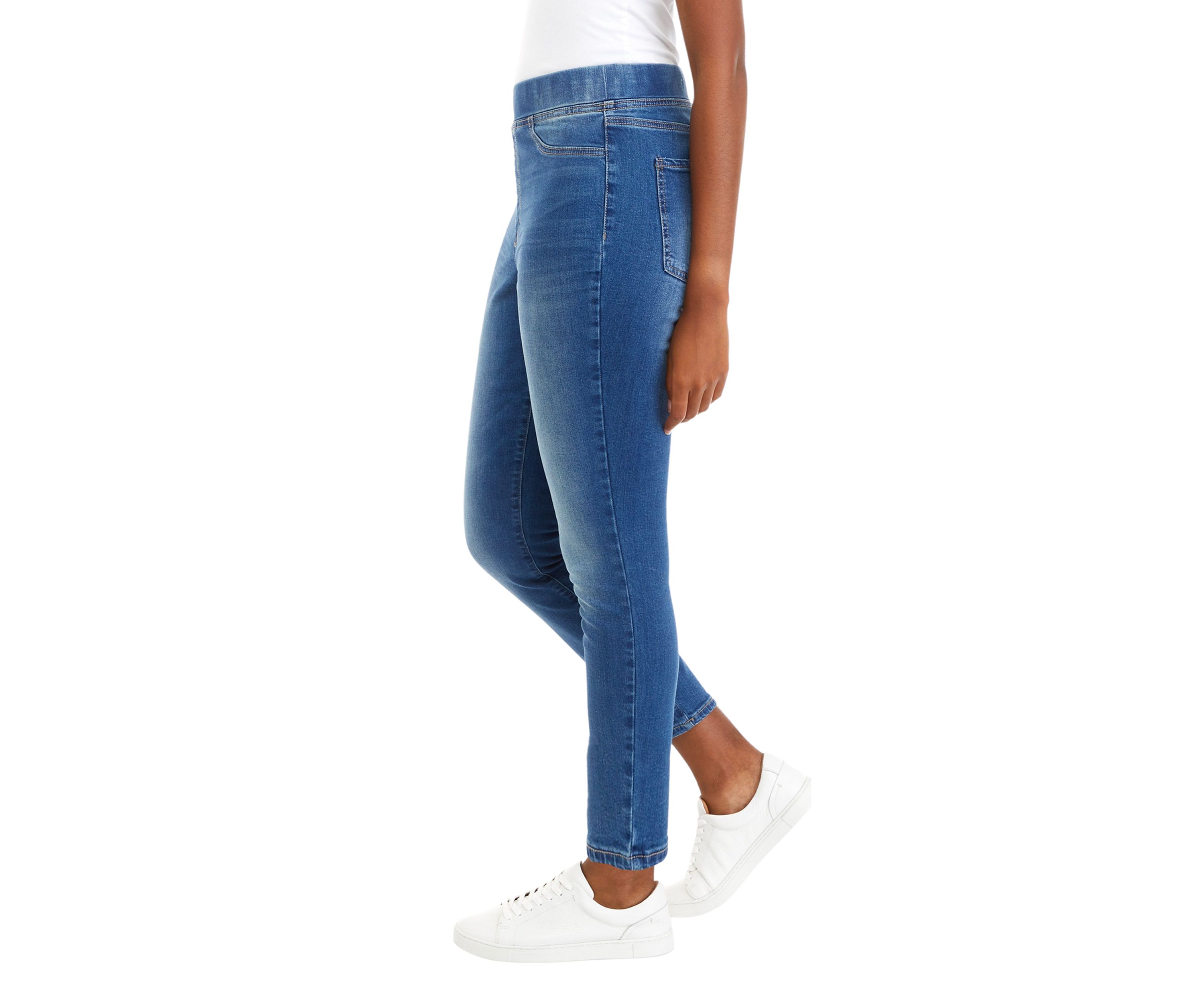 Womens Pull On Super Skinny Jeans - Short