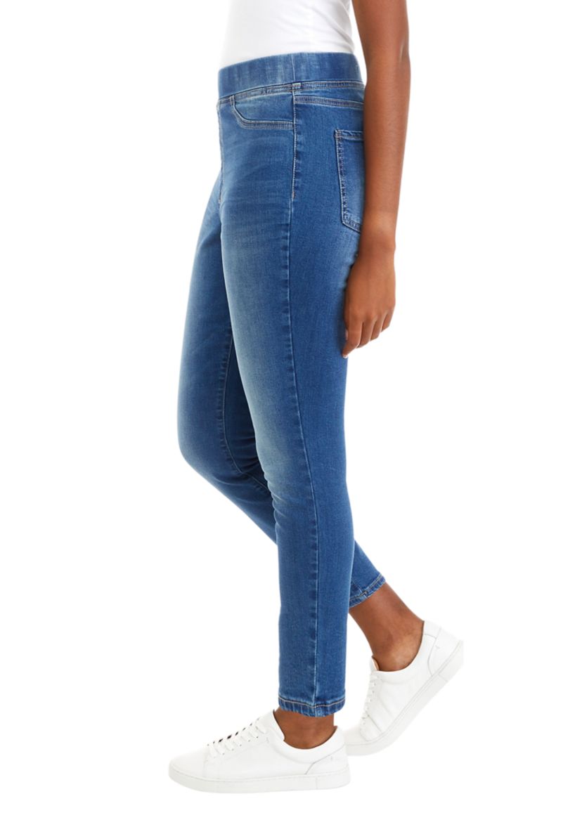 Womens Pull On Super Skinny Jeans - Short