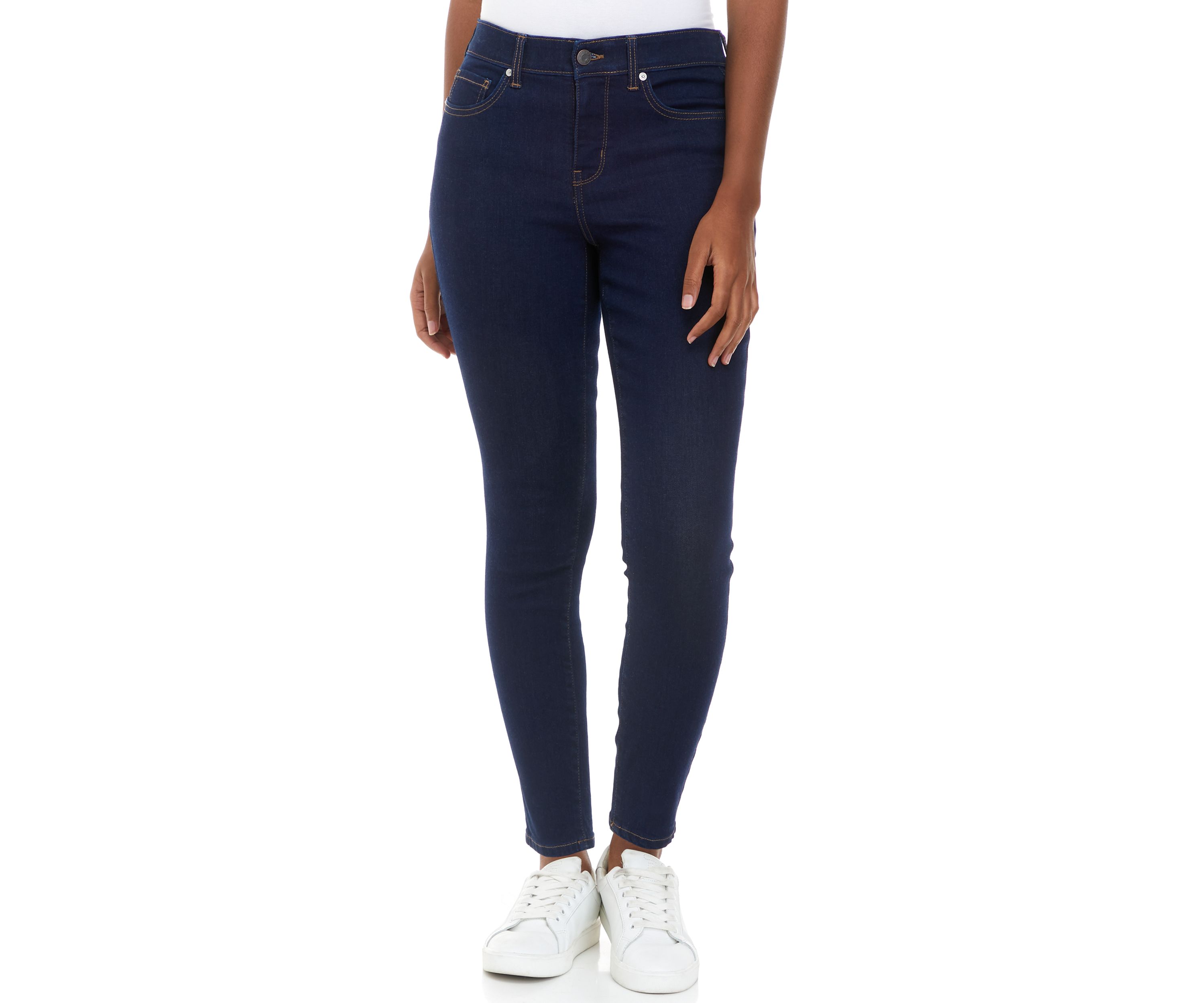 Womens Mid Rise Skinny Jeans - Short