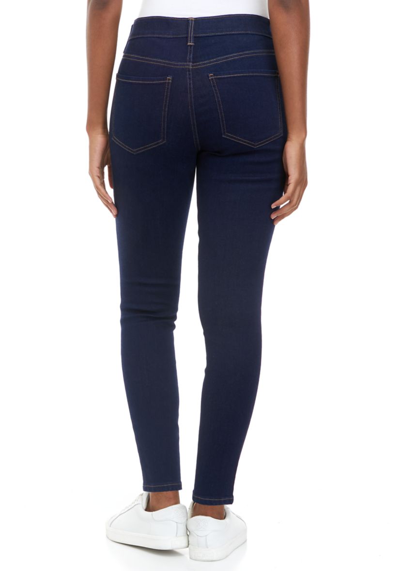 Womens Mid Rise Skinny Jeans - Short