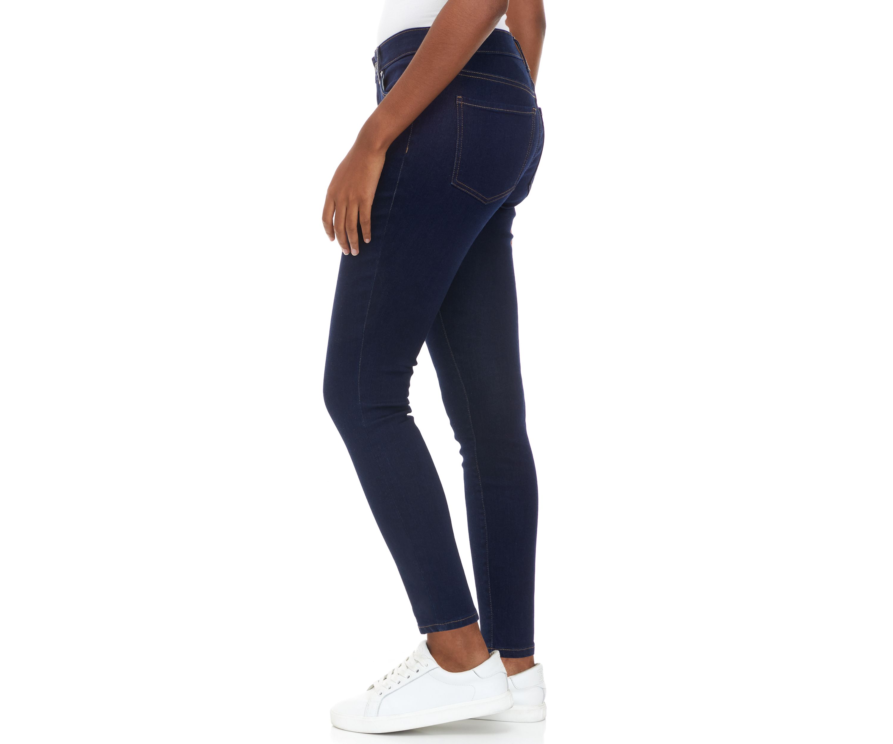 Womens Mid Rise Skinny Jeans - Short