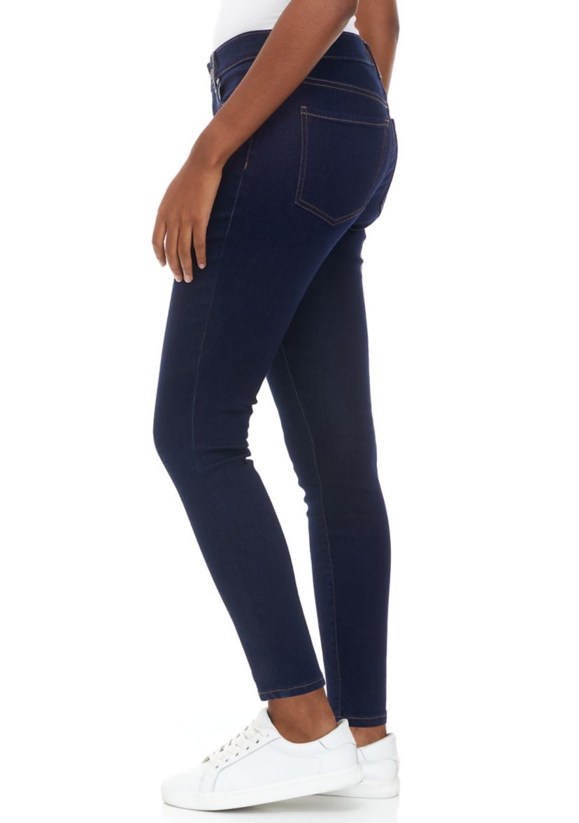 Womens Mid Rise Skinny Jeans - Short