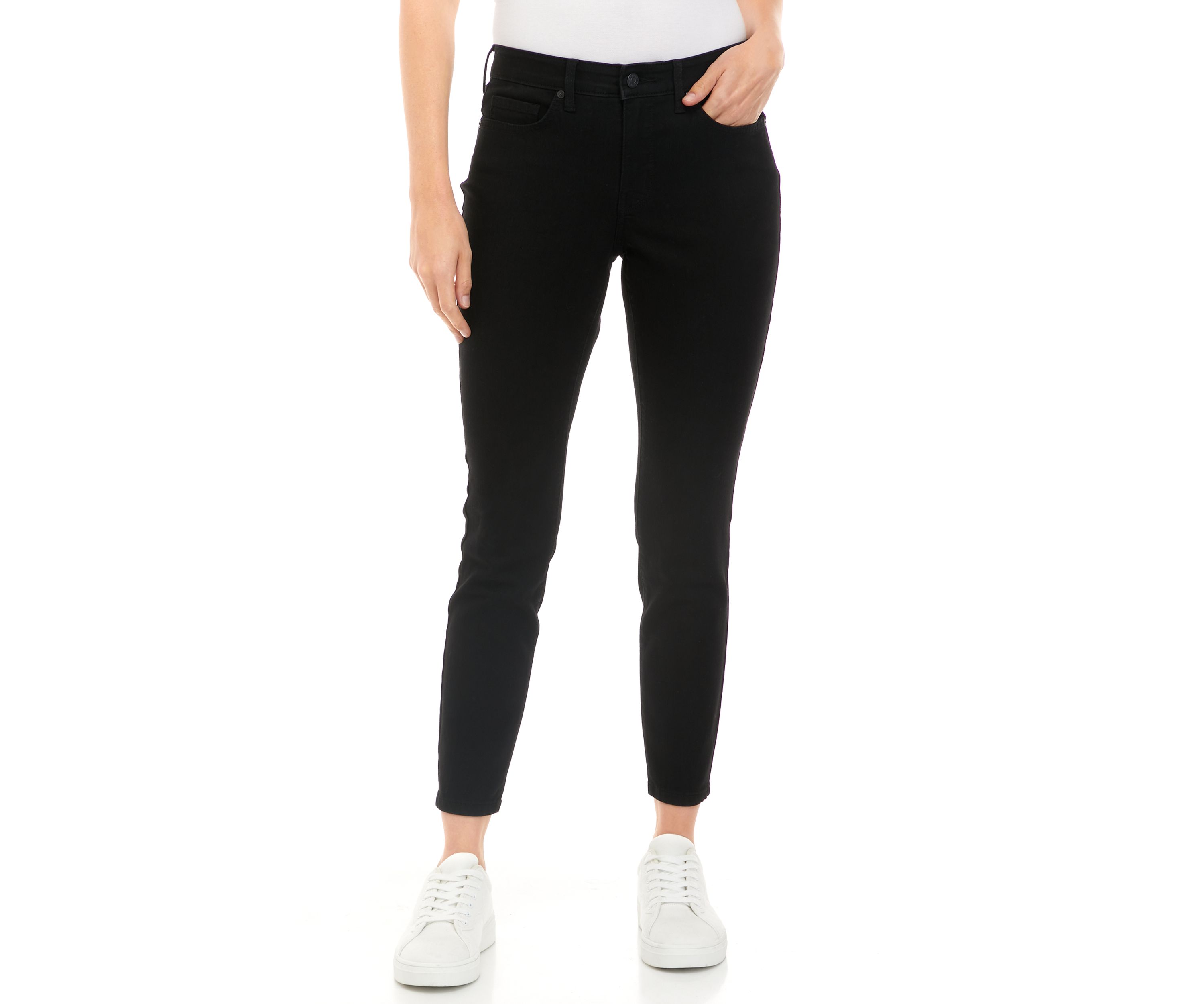 Womens Mid Rise Skinny Jeans