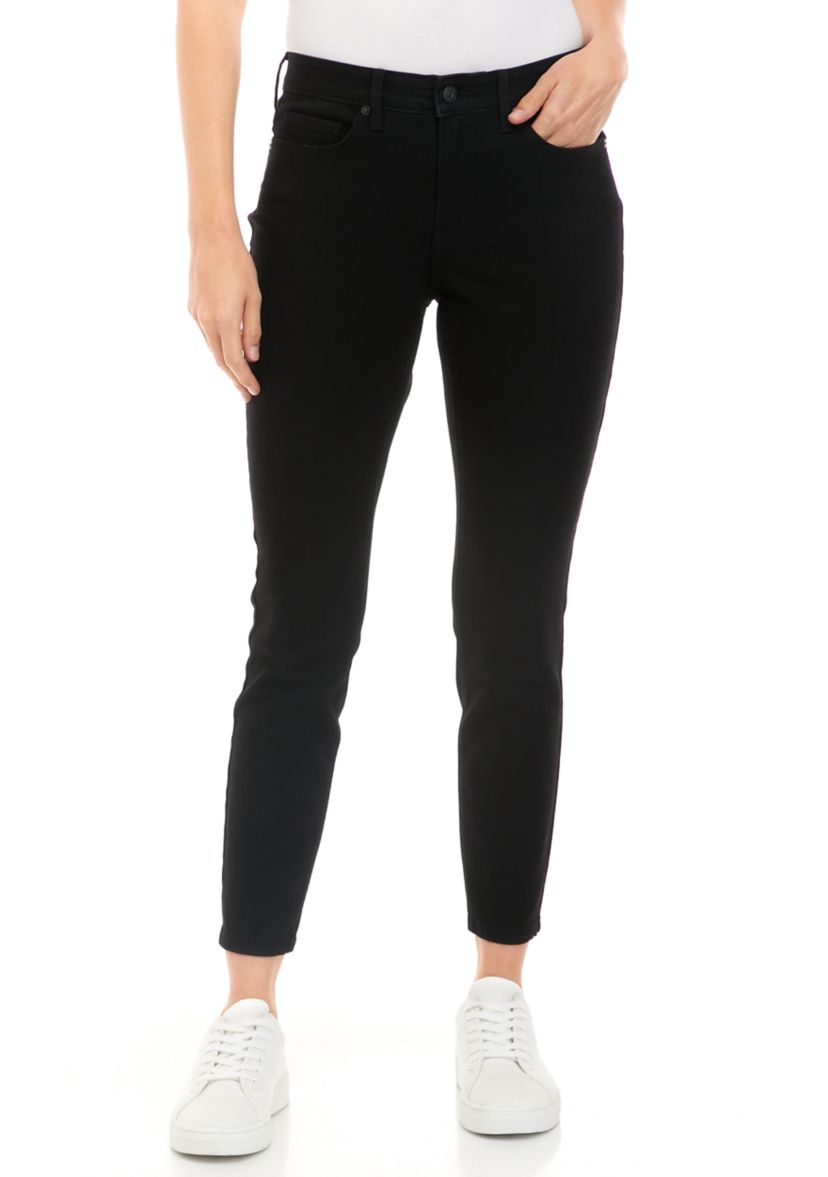 Womens Mid Rise Skinny Jeans