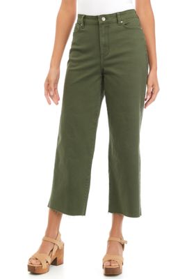 Wonderly Women's High Rise Wide Leg Cropped Jeans | belk