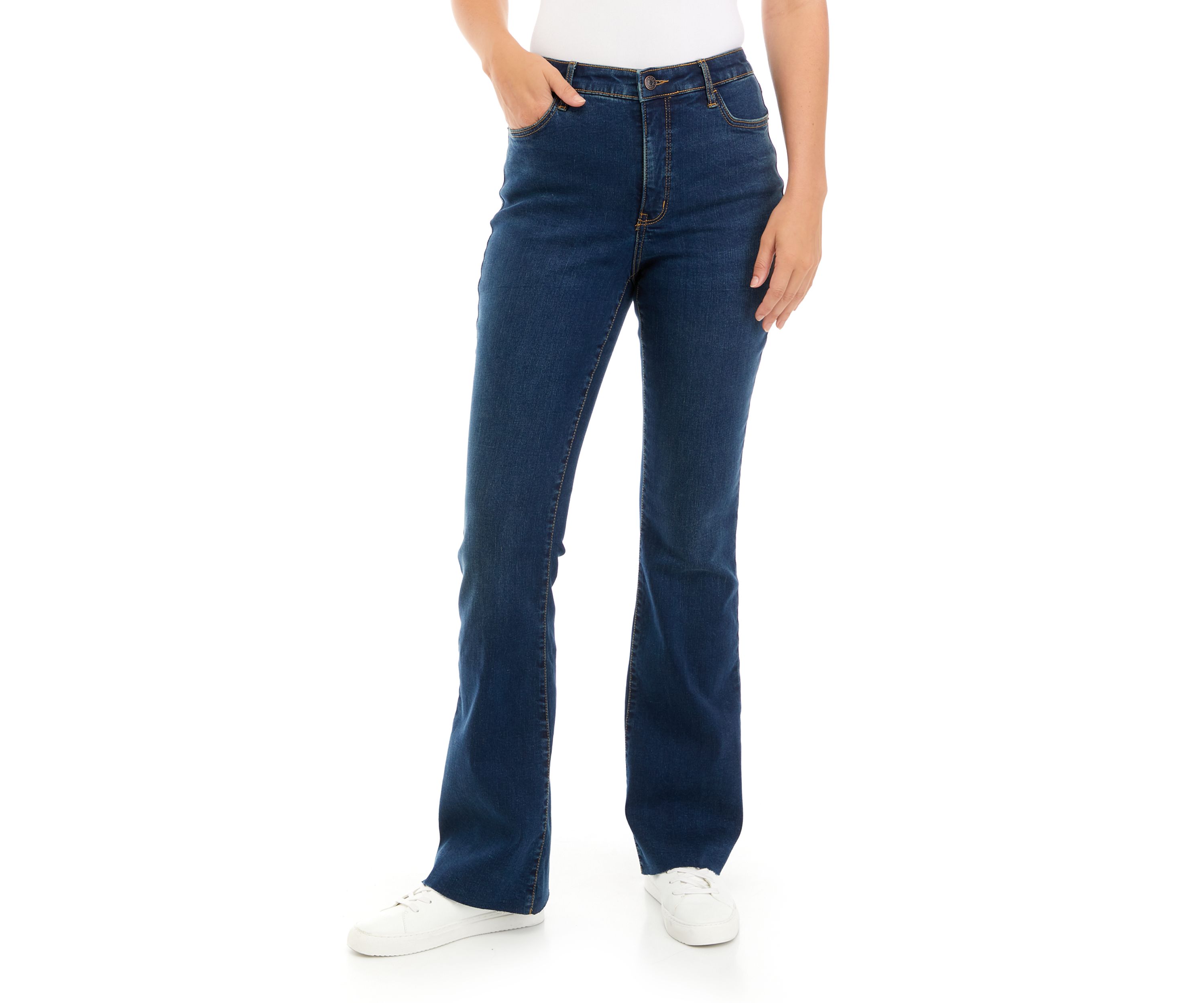 Womens High Rise Flare Jeans